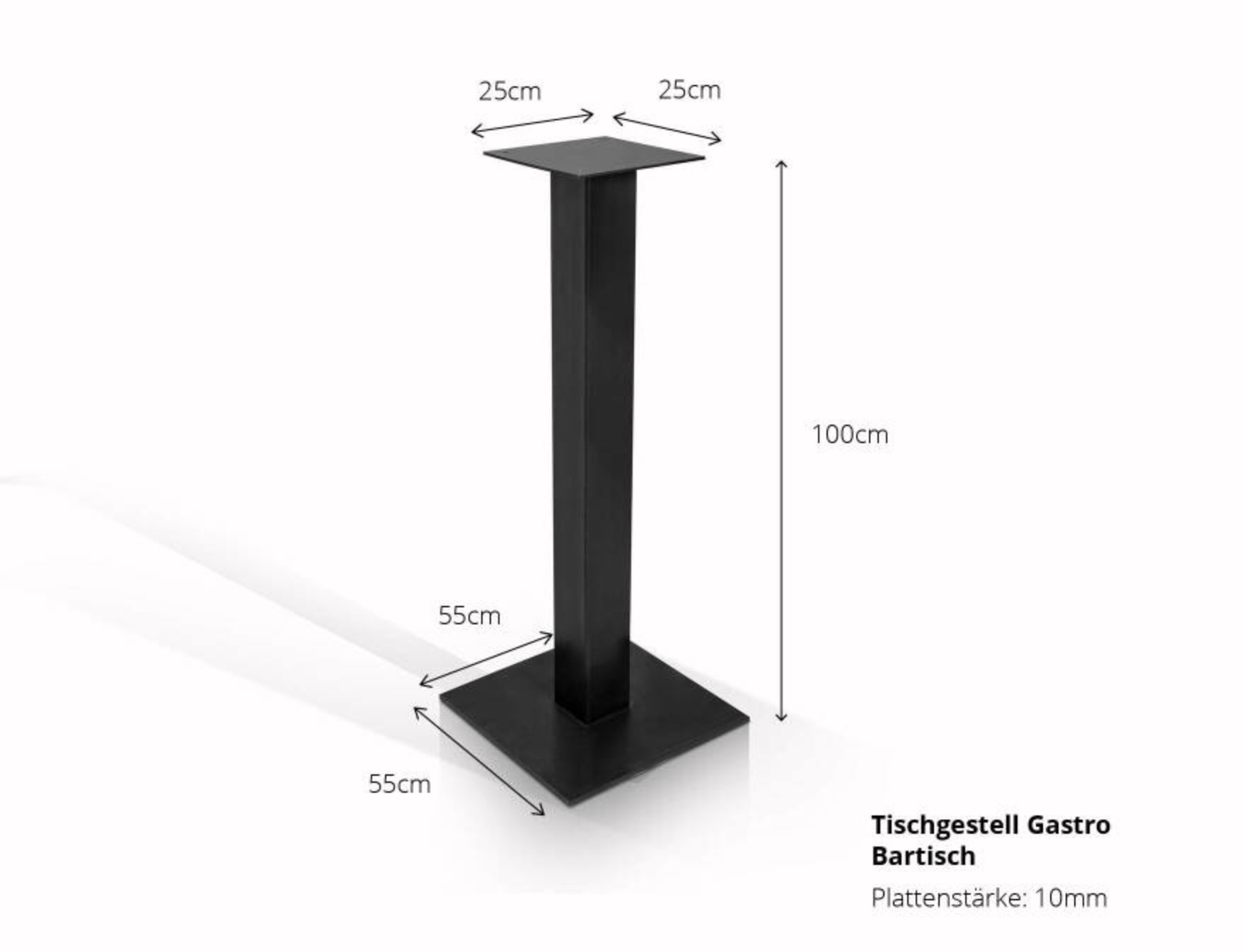 Tischgestell für GASTRO Bartisch, Material Stahl, schwarz 