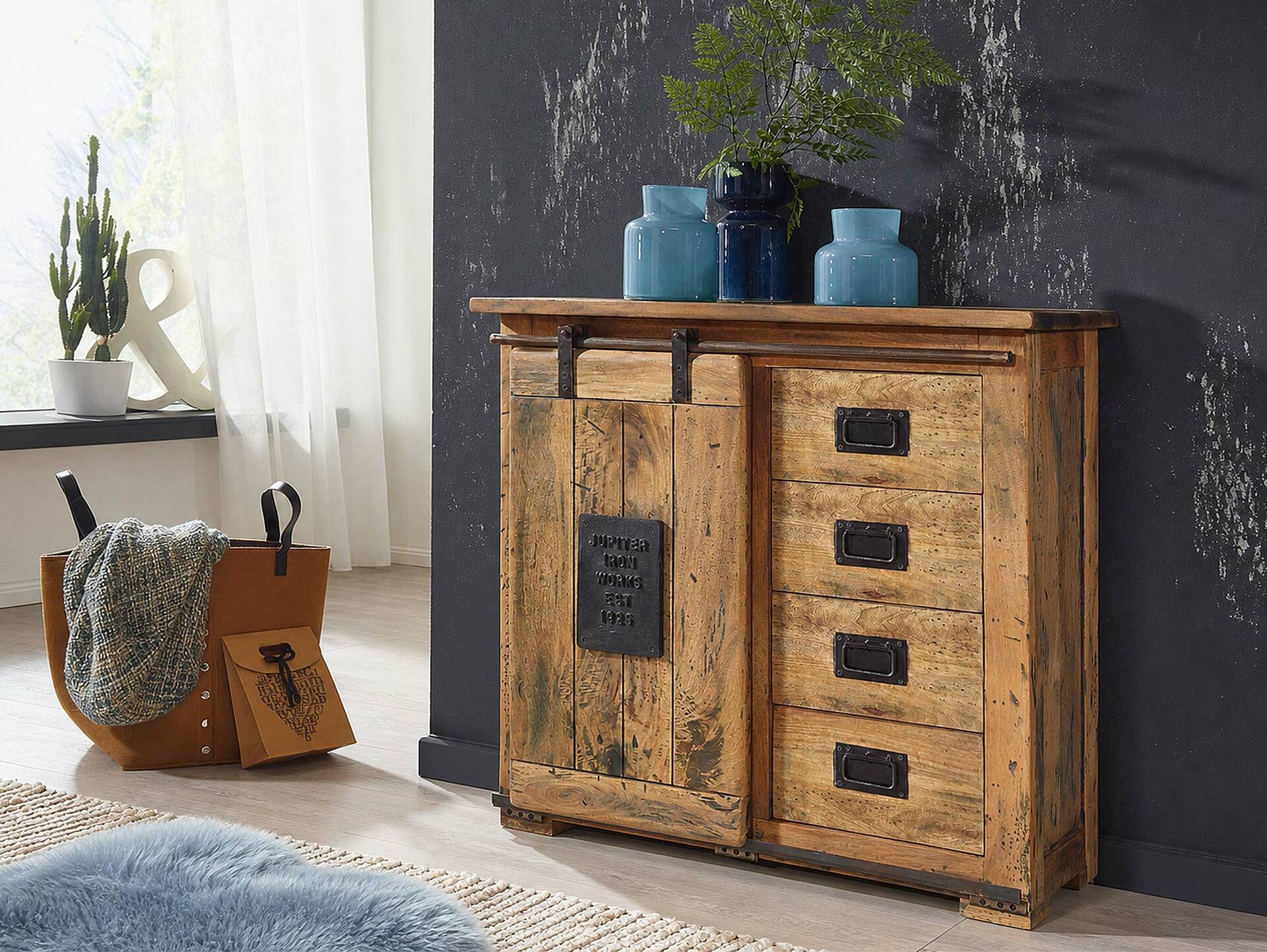 BRISTOL Sideboard VIII, Material Massivholz, Mango rustikal 