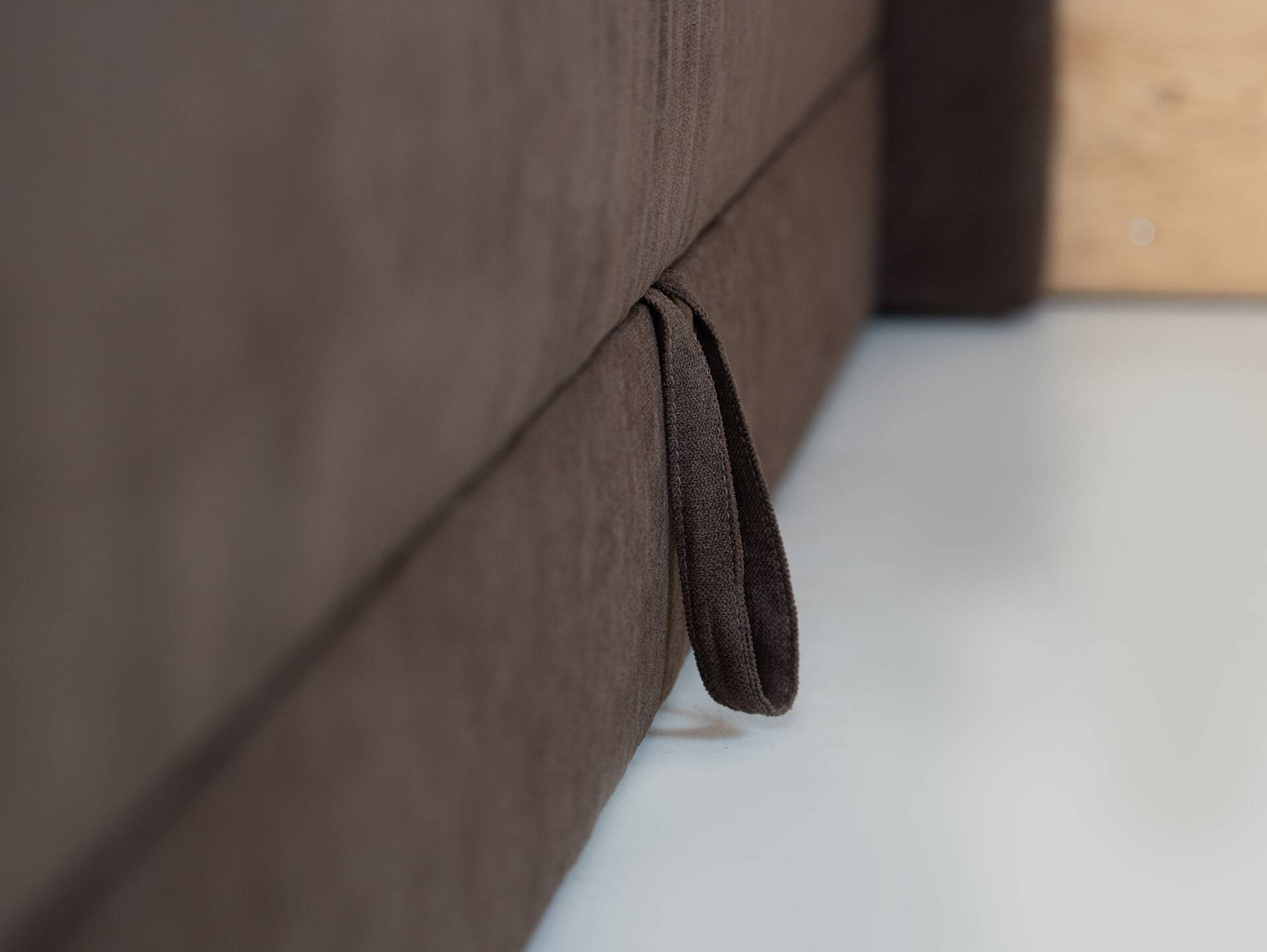 ARTEMIS NEW Boxspringbett, Material Stoff 160 x 200 cm | Braun | Härtegrad 2