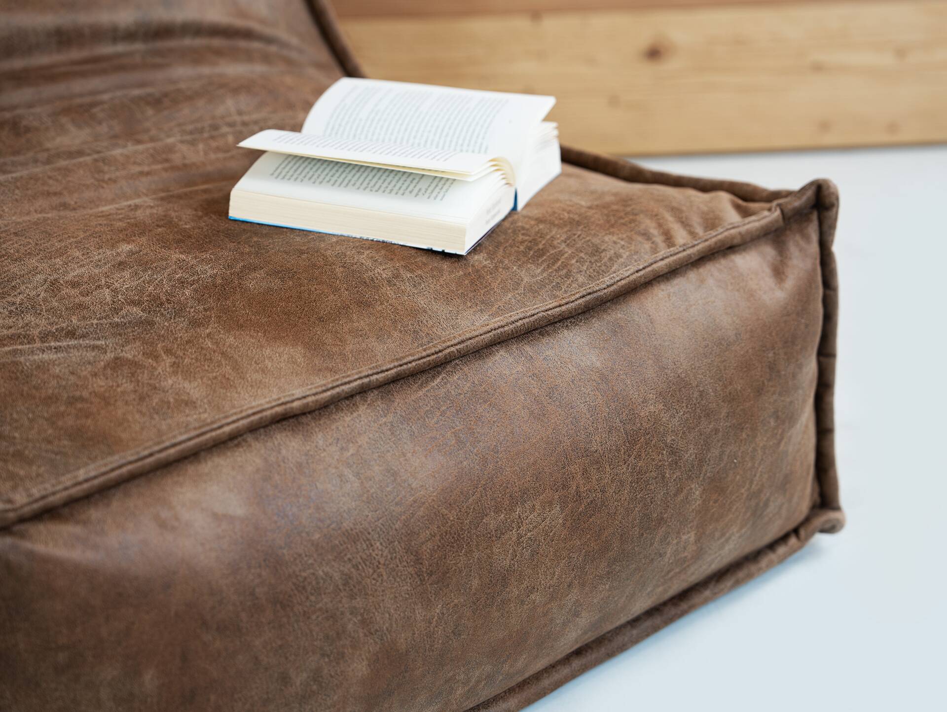 COZY Sitzsack, Material Microfaser Vintage Braun