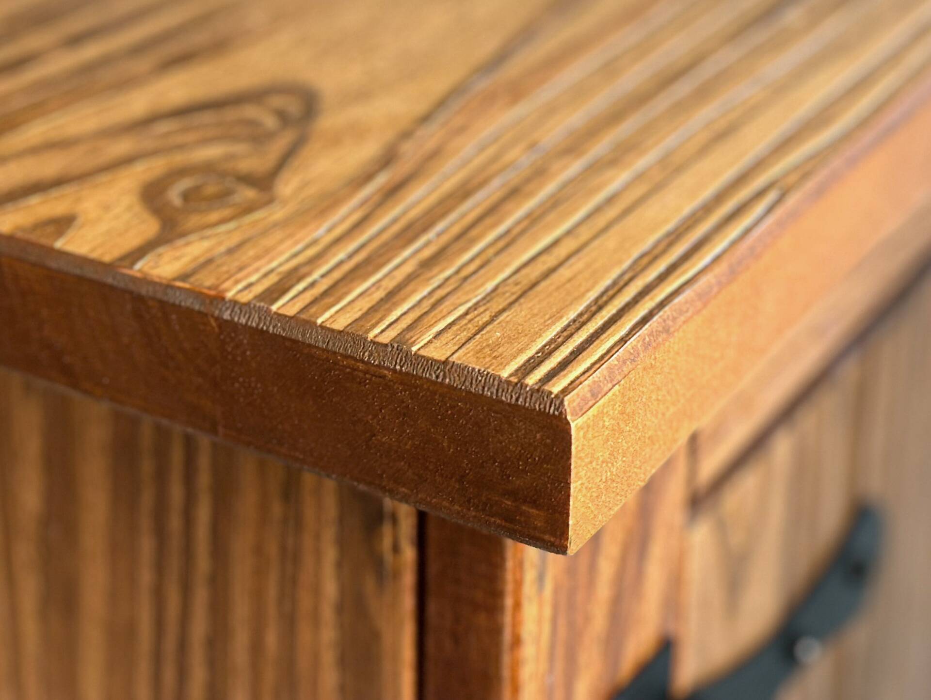 EVERGLADE TV-Board II, Material Massivholz, Kiefer eichefarbig 