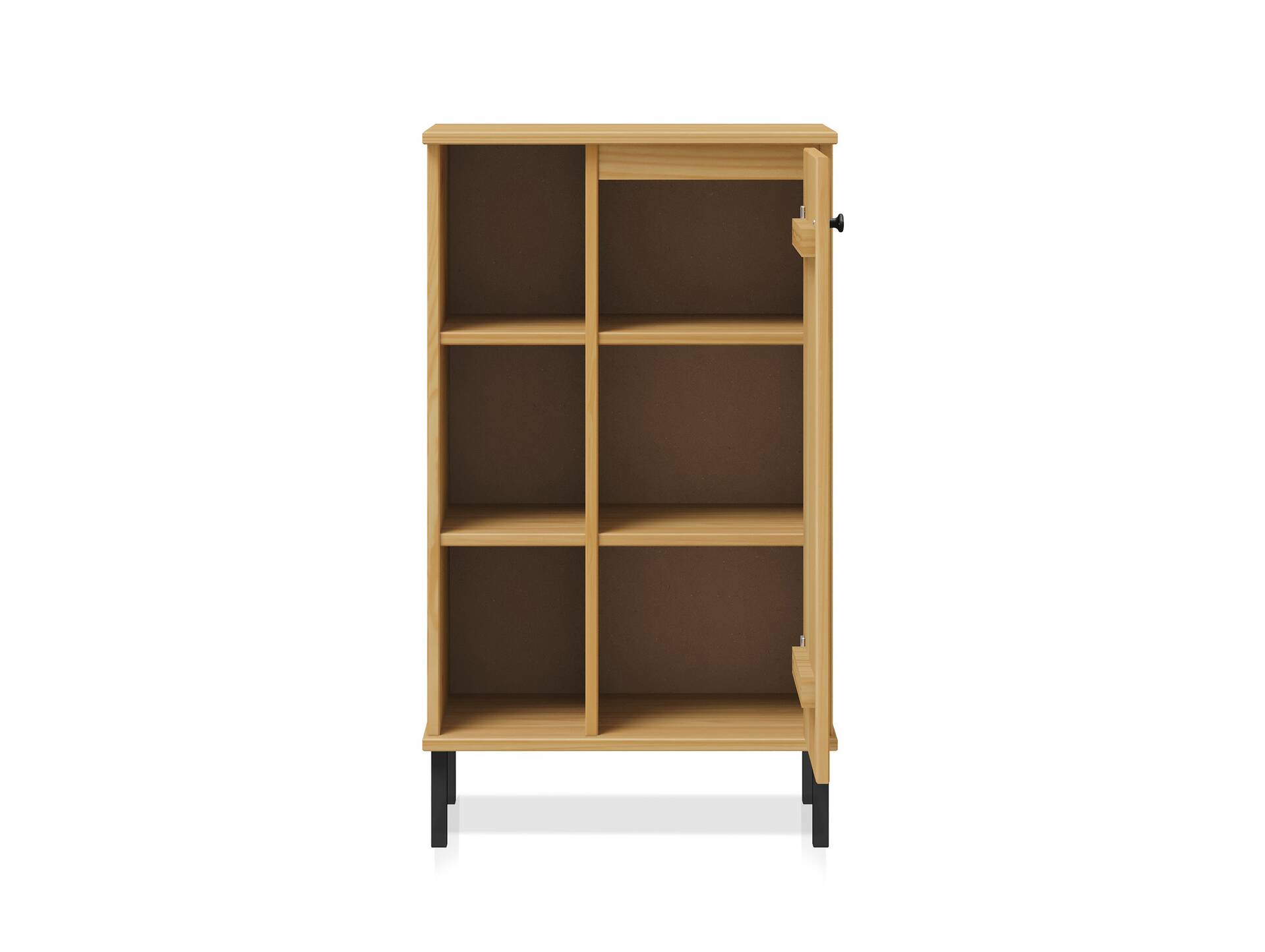 AYKO Regal II fürs Badezimmer,  Material Massivholz, Kiefer eichefarbig lackiert 
