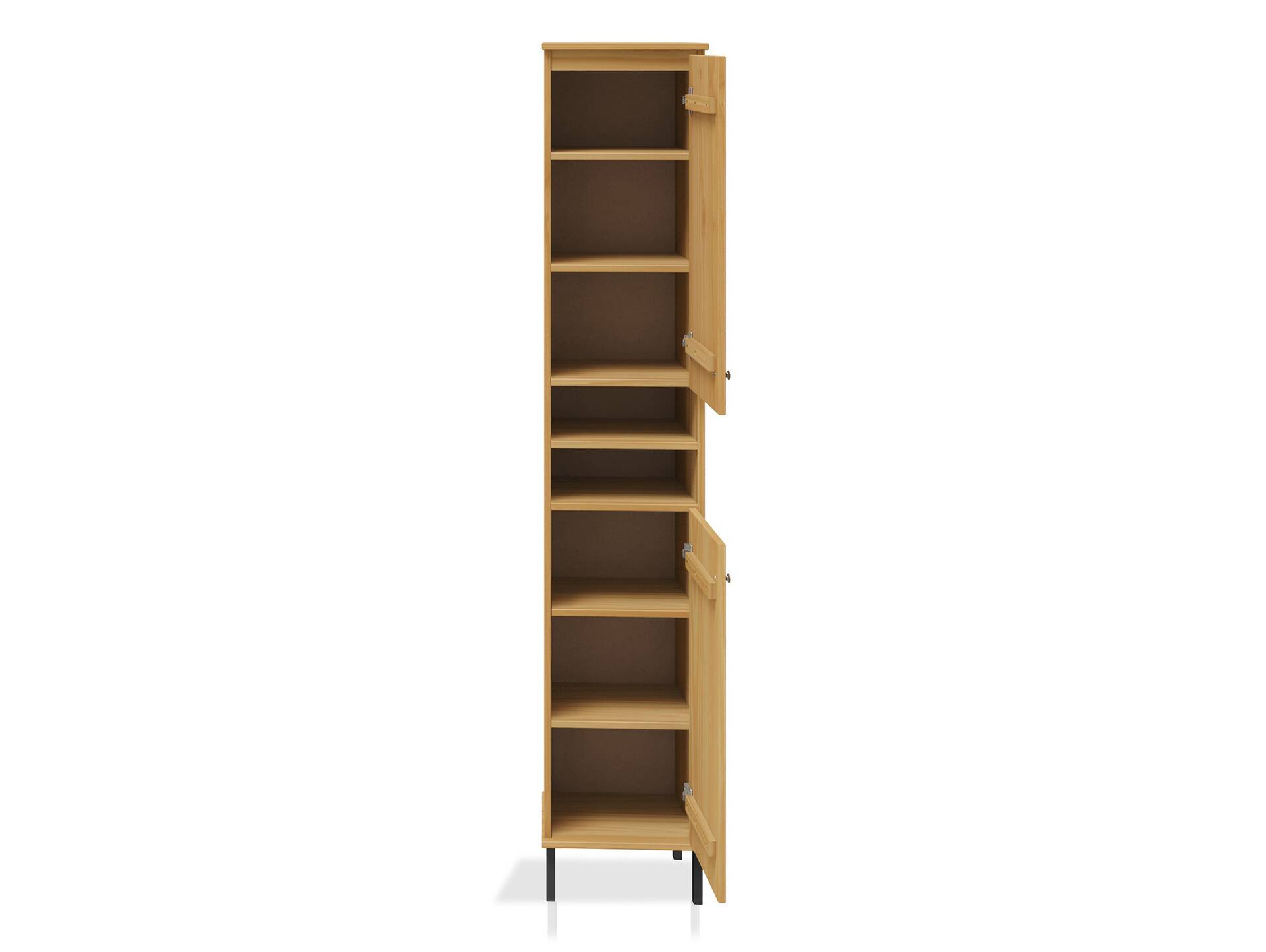 AYKO Regal III  fürs Badezimmer, Material Massivholz, Kiefer eichefarbig lackiert 