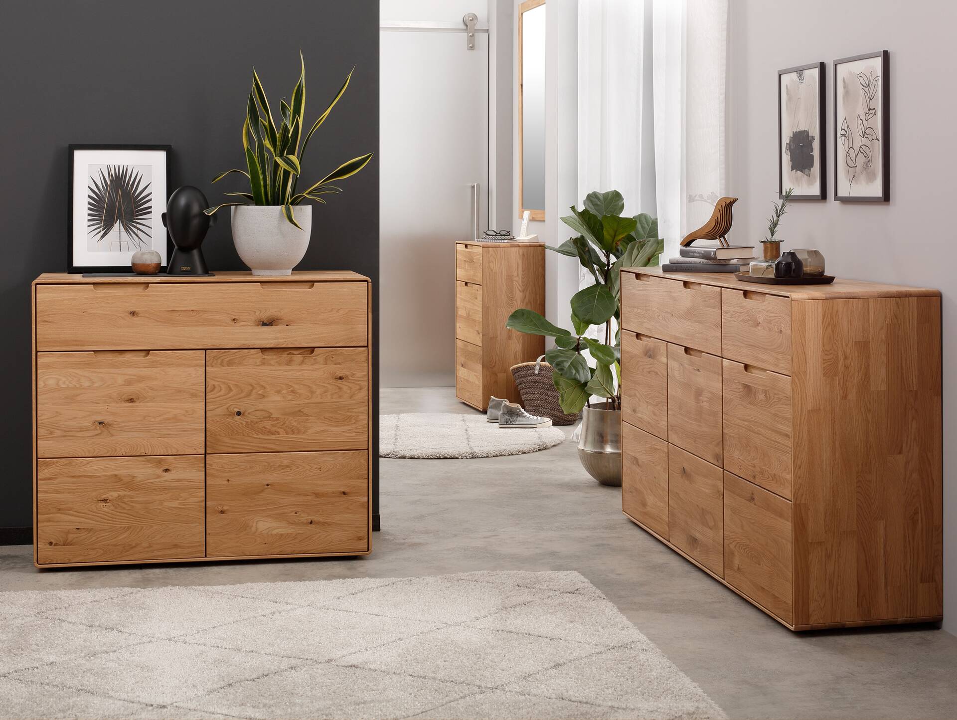 ANDINO Kommode III, Material Massivholz, Wildeiche geölt 