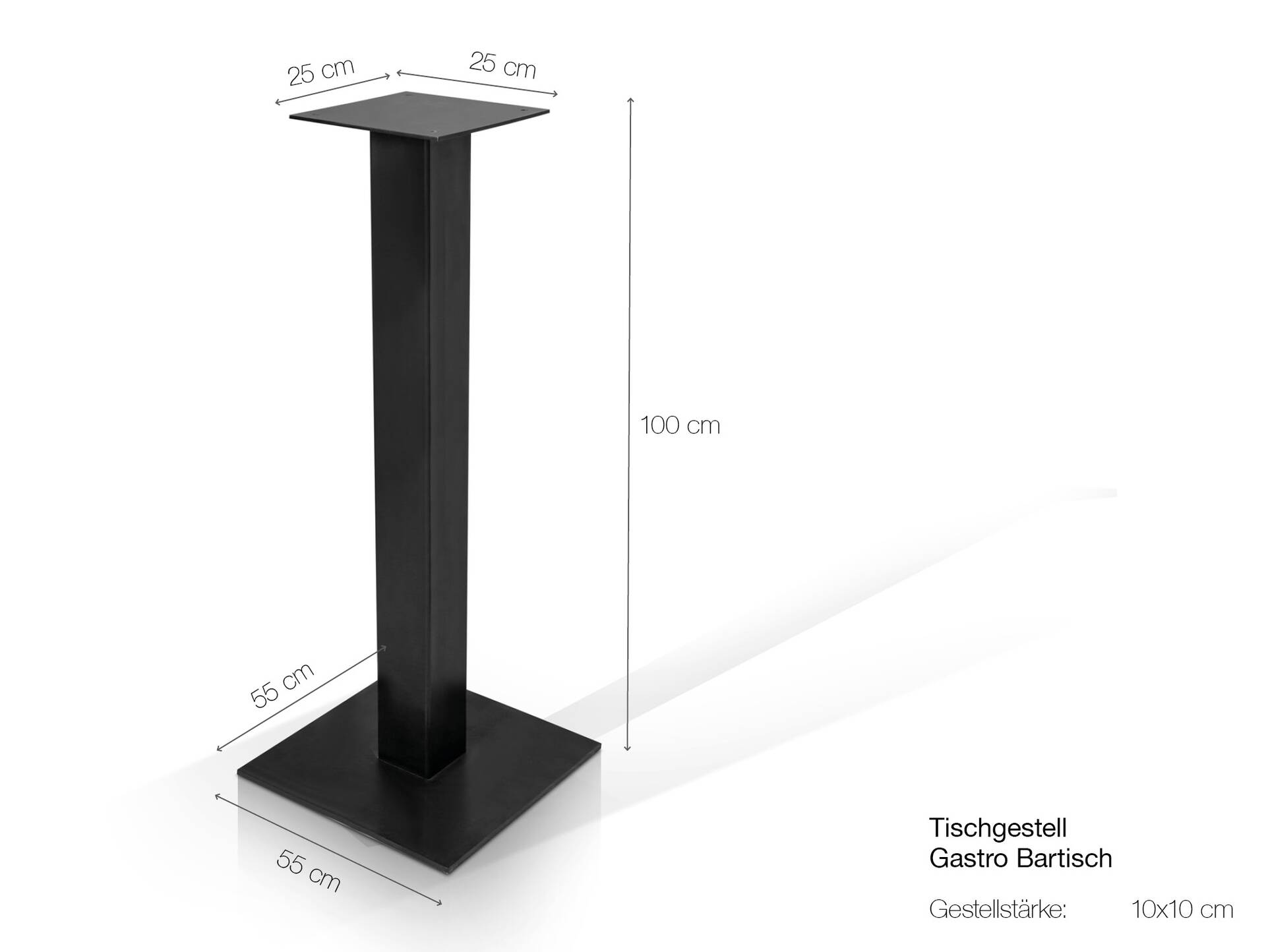 Tischgestell für GASTRO Bartisch, Material Stahl, schwarz 