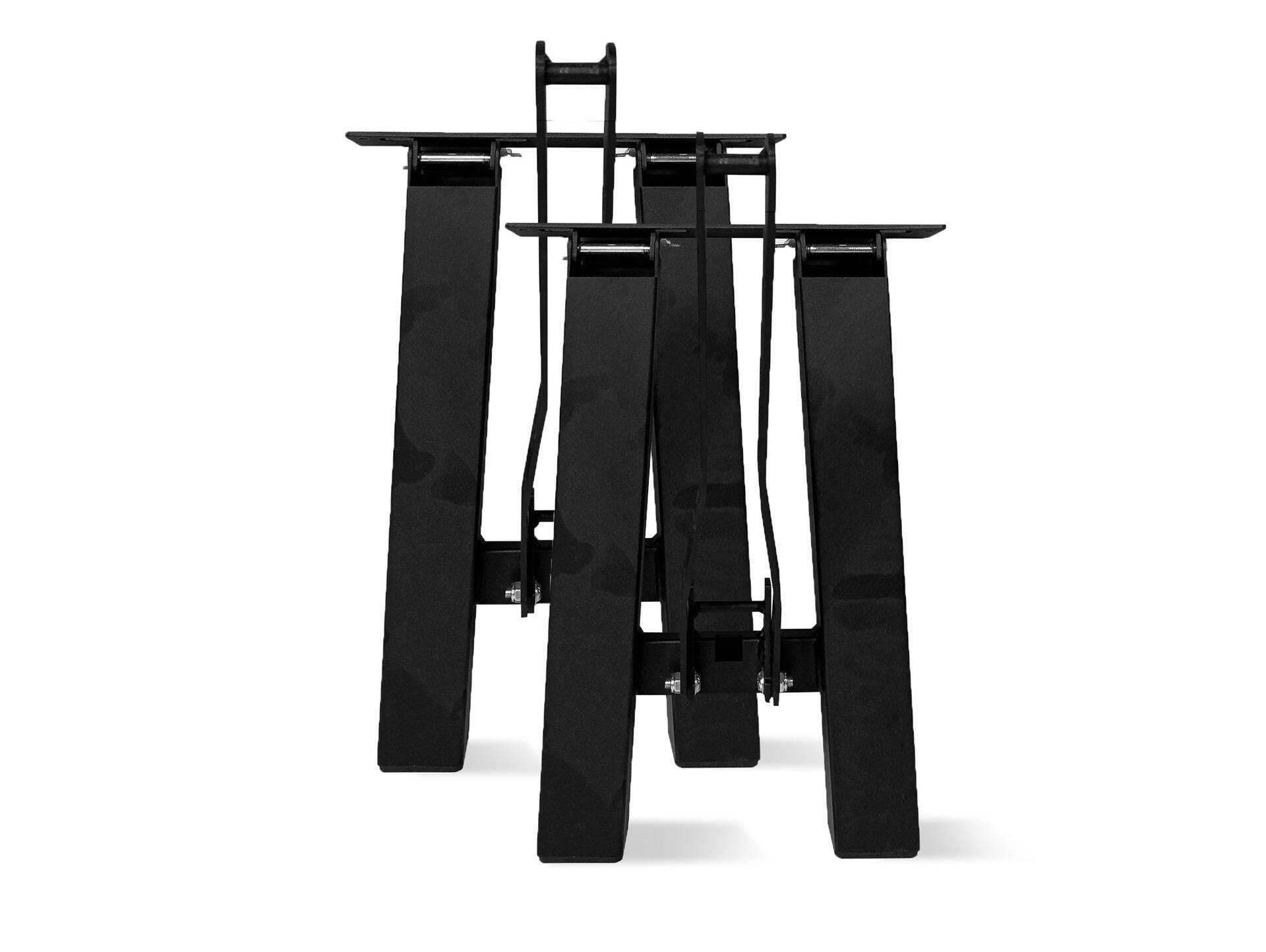 Klappbares Bankgestell/Bierbankfüße für DIY Gartenbank, Material Metall, Schwarz matt lackiert 40 cm