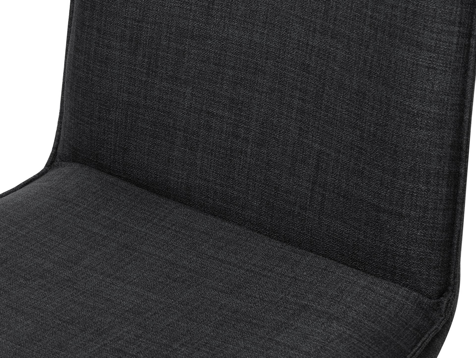 GLORIA 2er SET Polsterstühle, Gestell Eisen schwarz mit Drehfunktion | Stoff | anthrazit