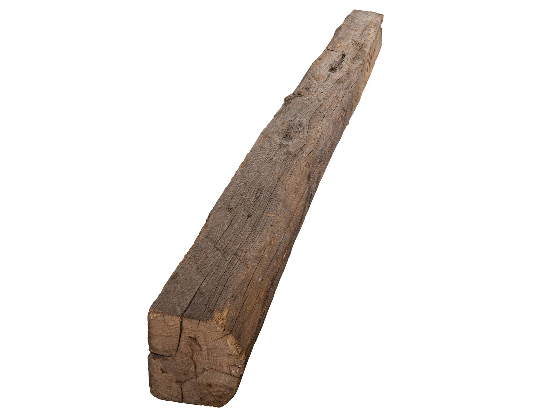 Eiche-Altholzbalken, rustikale Strukturoberfläche, Material Massivholz 23 - 27 cm | 250 cm