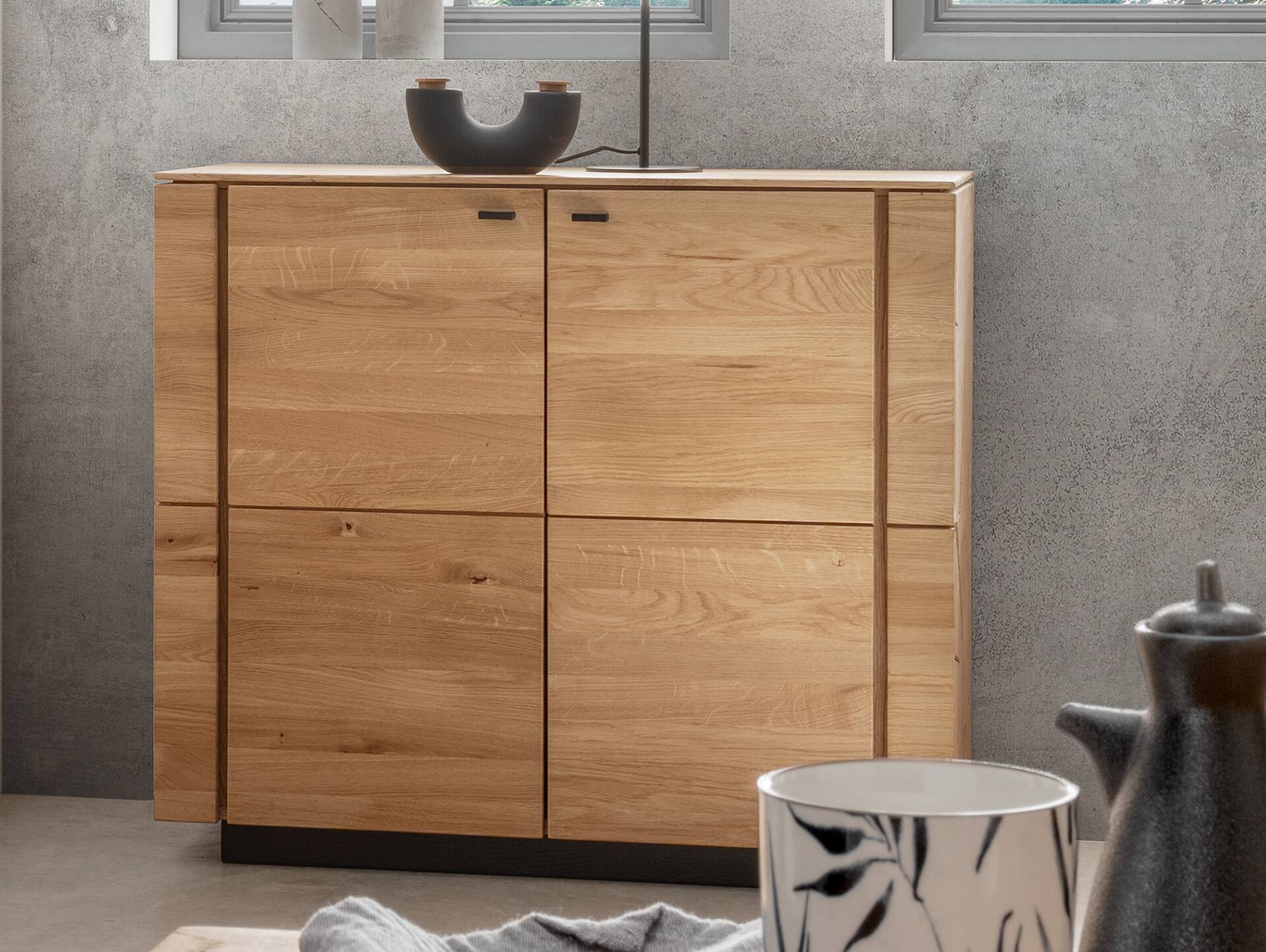 NATANO Sideboard I, Material Massivholz, Wildeiche geölt 