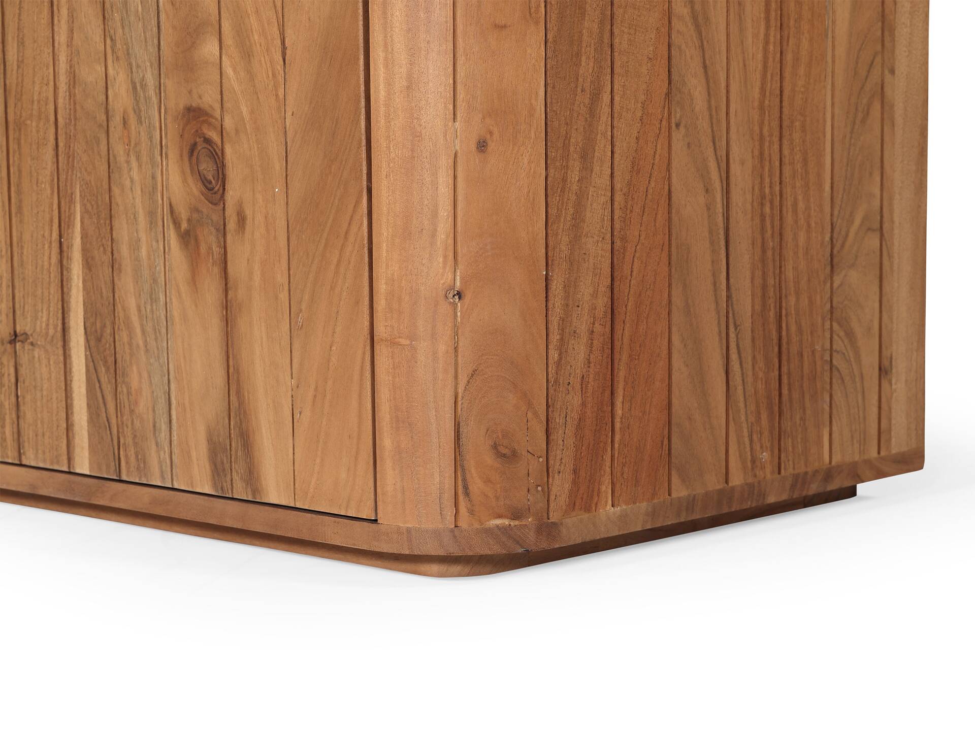 LINARO Vitrine, Material Massivholz, Akazie massiv honigfarben 