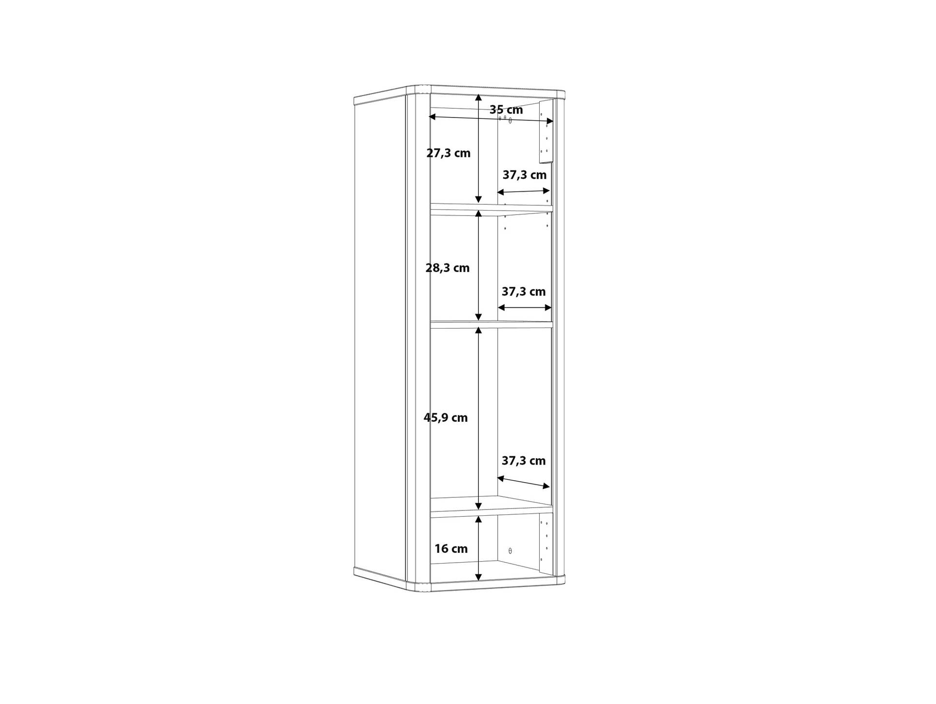 LORDANA Hängevitrine, Material Spanplatte,  Artisan Eiche Nachbildung/grau 