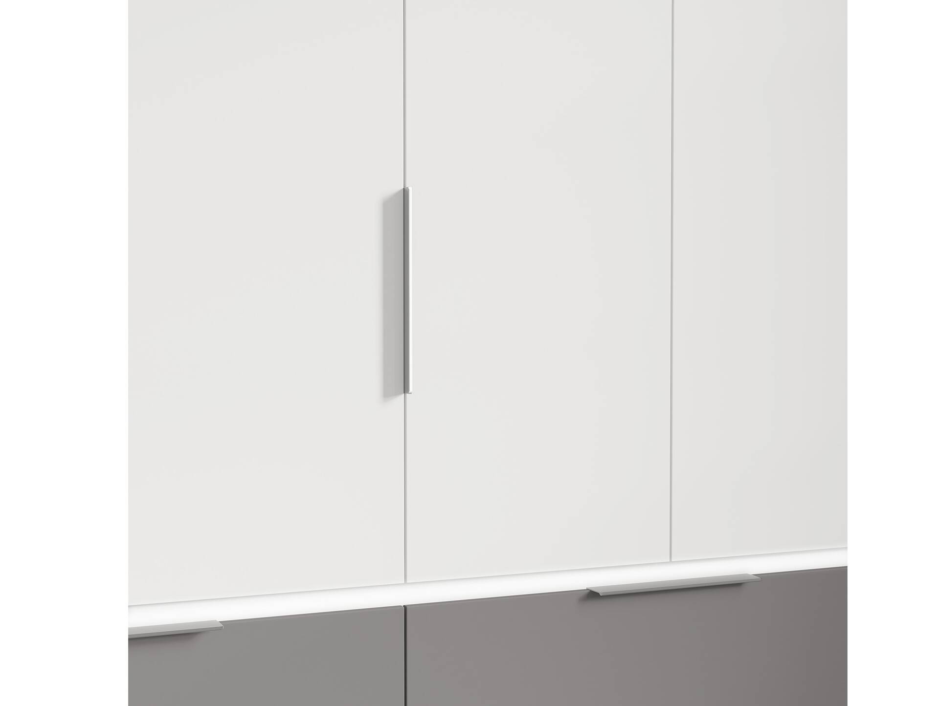 LURANO Drehtürenschrank, Material Dekorspanplatte weiss/grau