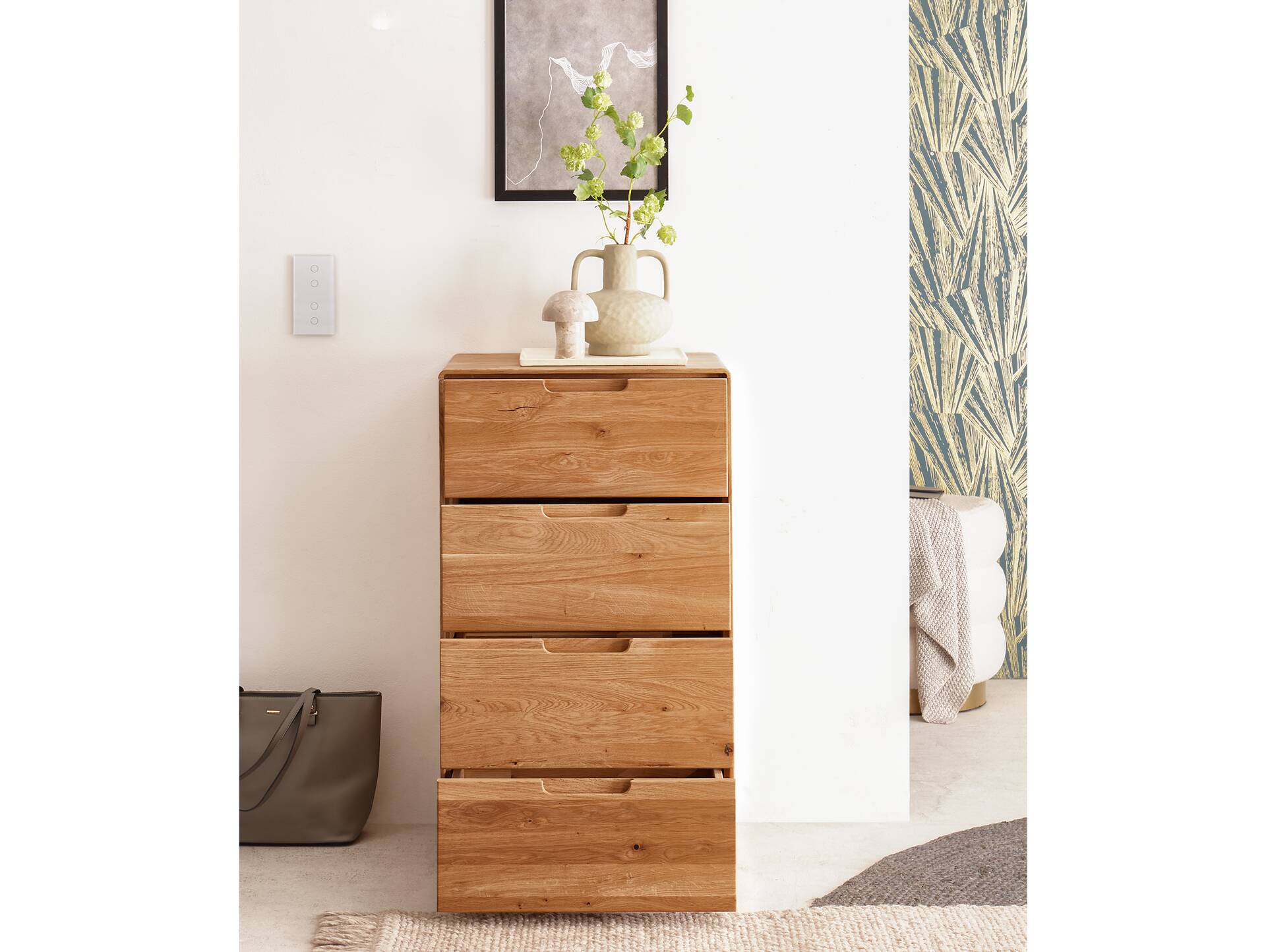 ANDINO Kommode IV, Material Massivholz, Wildeiche geölt 