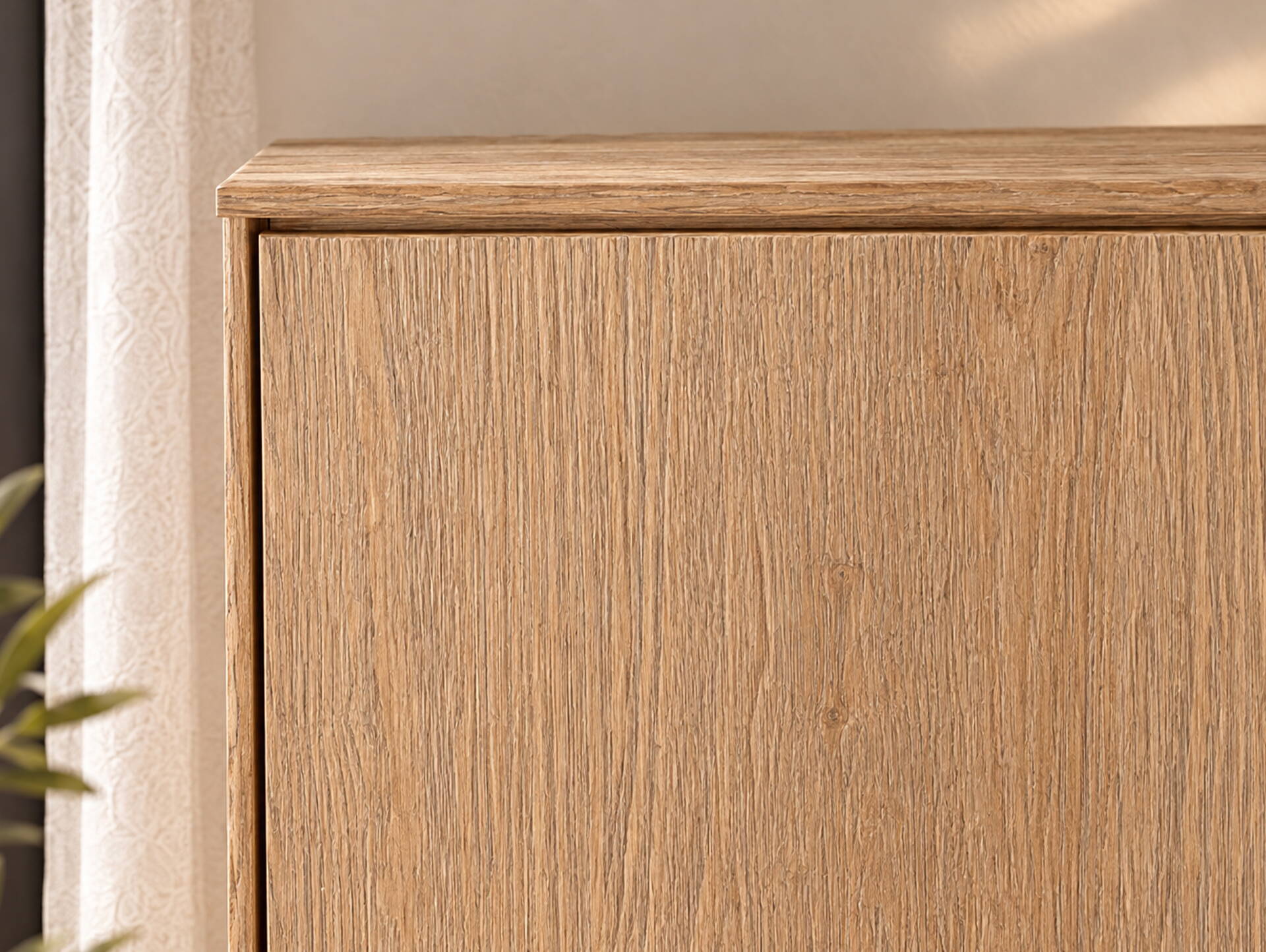 NESTRA Wäscheschrank, Material Massivholz, Kiefer eichefarbig 