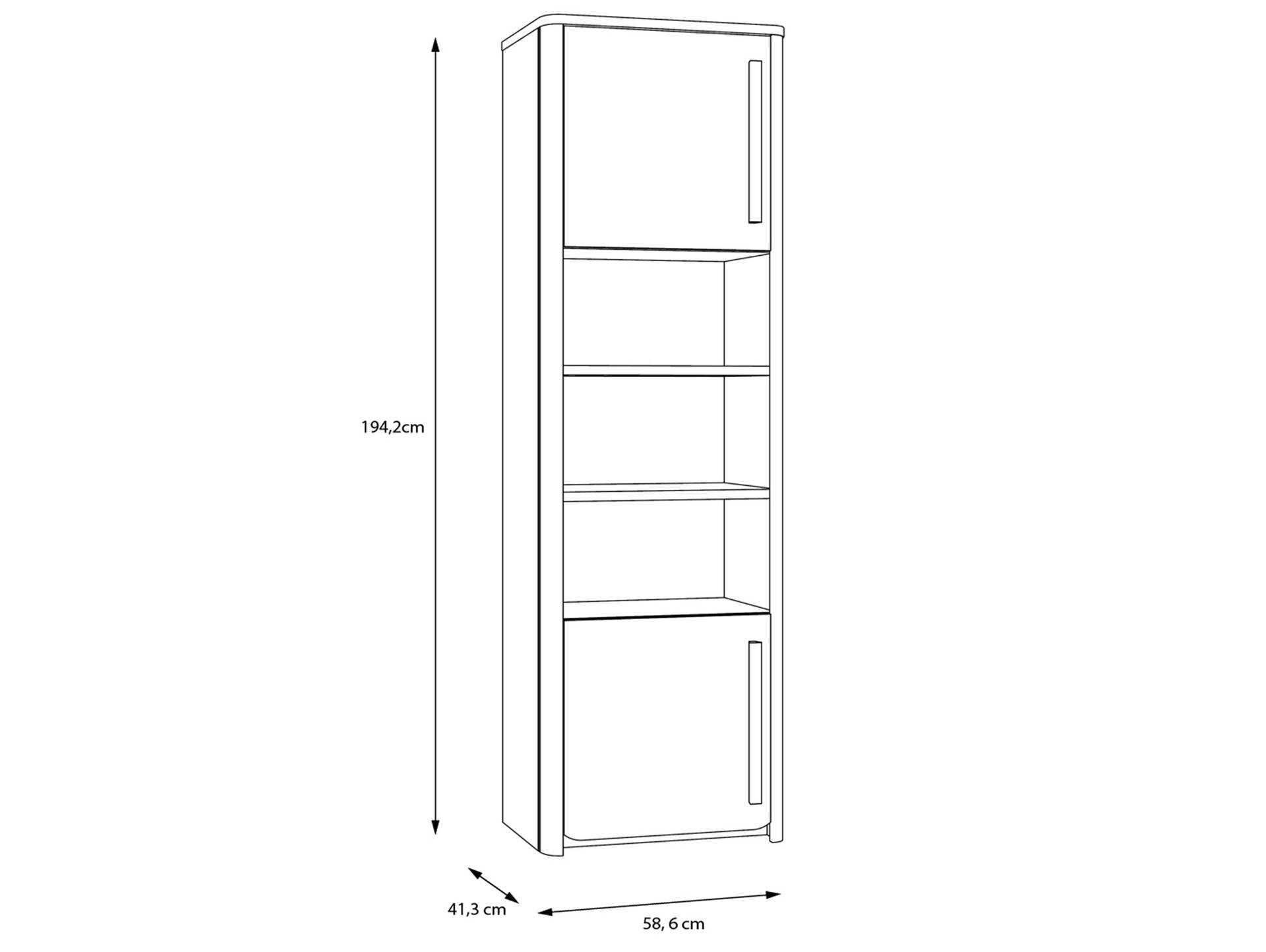 SPARKI Regal, Material Dekorspanplatte, Grau/Catania Eichefarbig 