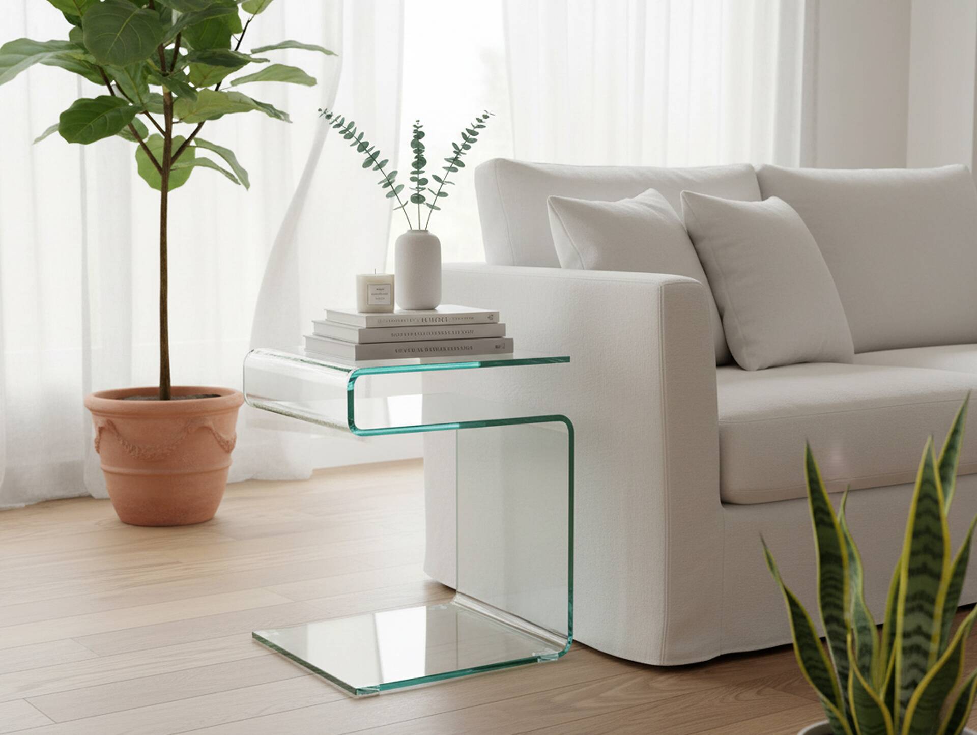 SUSY Beistelltisch, Material Klarglas 
