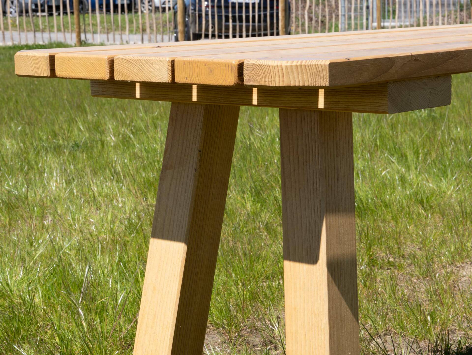 EIBSEE Gartentisch, Material Massivholz, Thermo-Fichte lasiert 160 x 60 cm