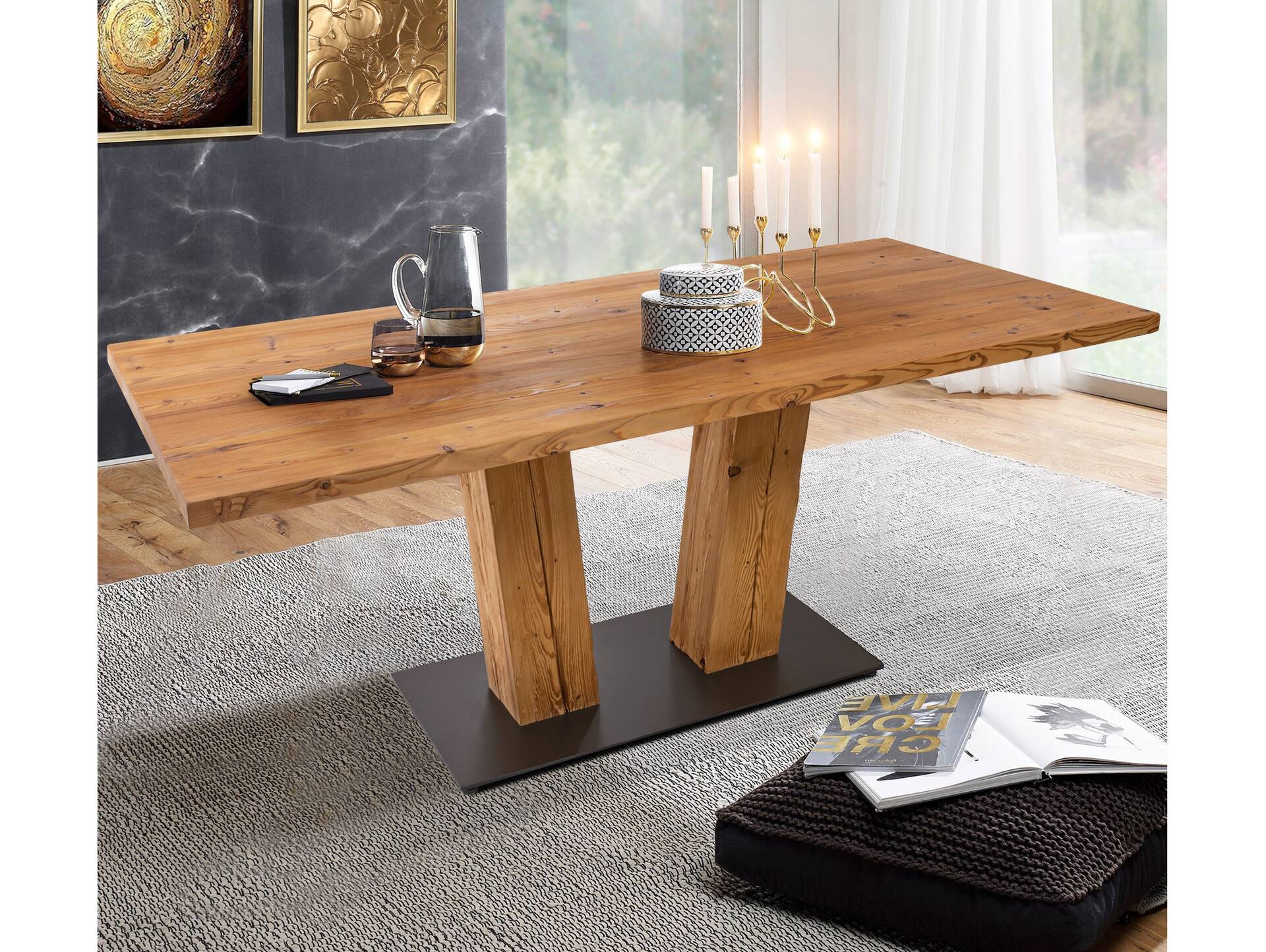 WATZMANN Esstisch, Material Massivholz, Fichte lackiert 200 x 100 cm