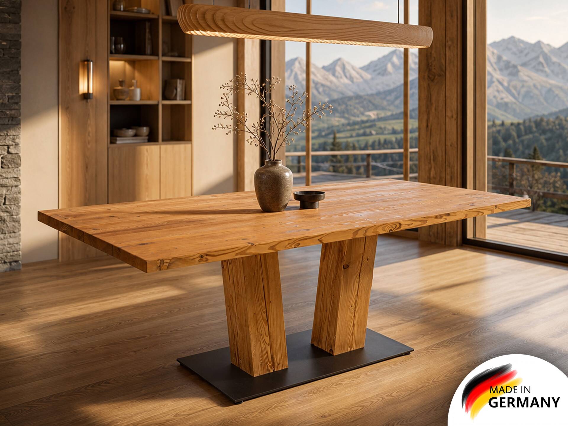 WATZMANN Esstisch, Material Massivholz, Fichte lackiert 160 x 90 cm