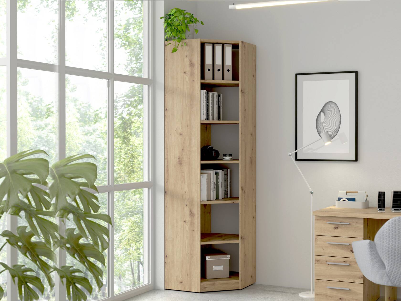 CALLANDO Eckregal, Material Dekorspanplatte, Artisan Eiche Nachbildung