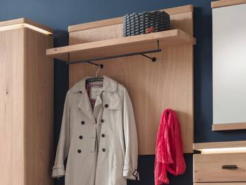BRINSTONE Garderobenpaneel I, Material Spanplatte, Eiche Bianco furniert 