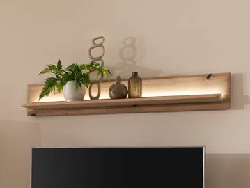 ASKARO Wandboard, Material Teilmassiv, Balkeneiche geölt