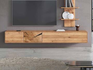 SARRAGOSSA TV-Board II, Material Massivholz, Wildeiche geölt 