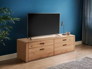 ASKARO TV-Element I, Material Teilmassiv, Balkeneiche geölt 