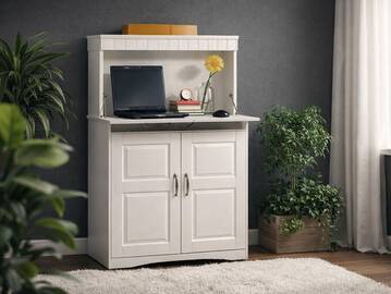 VALBONA Sekretär, Material MDF, weiss