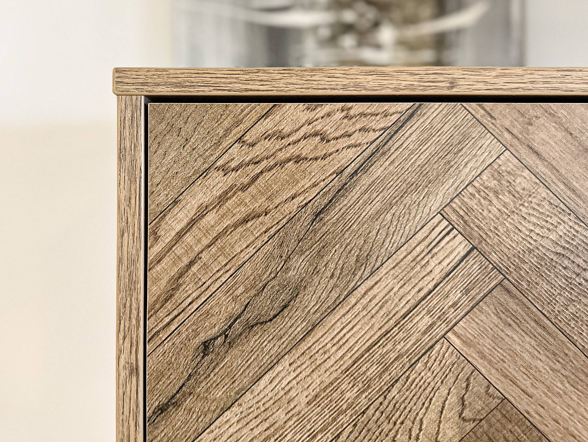 SOTICO Highboard, Material Dekorspanplatte, eichefarbig 