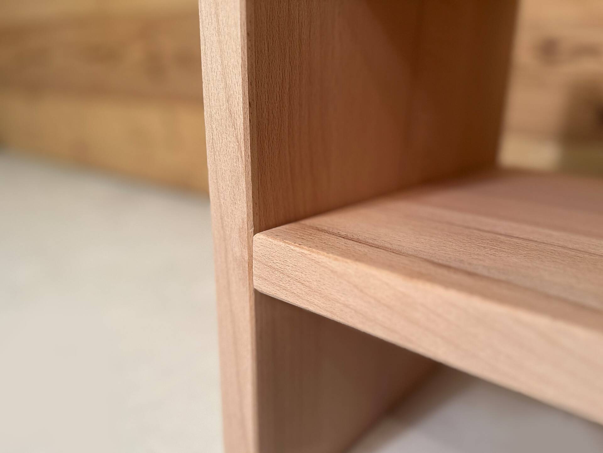 DAKONA Nachtkommode, Material Massivholz Buche unbehandelt | 40 cm