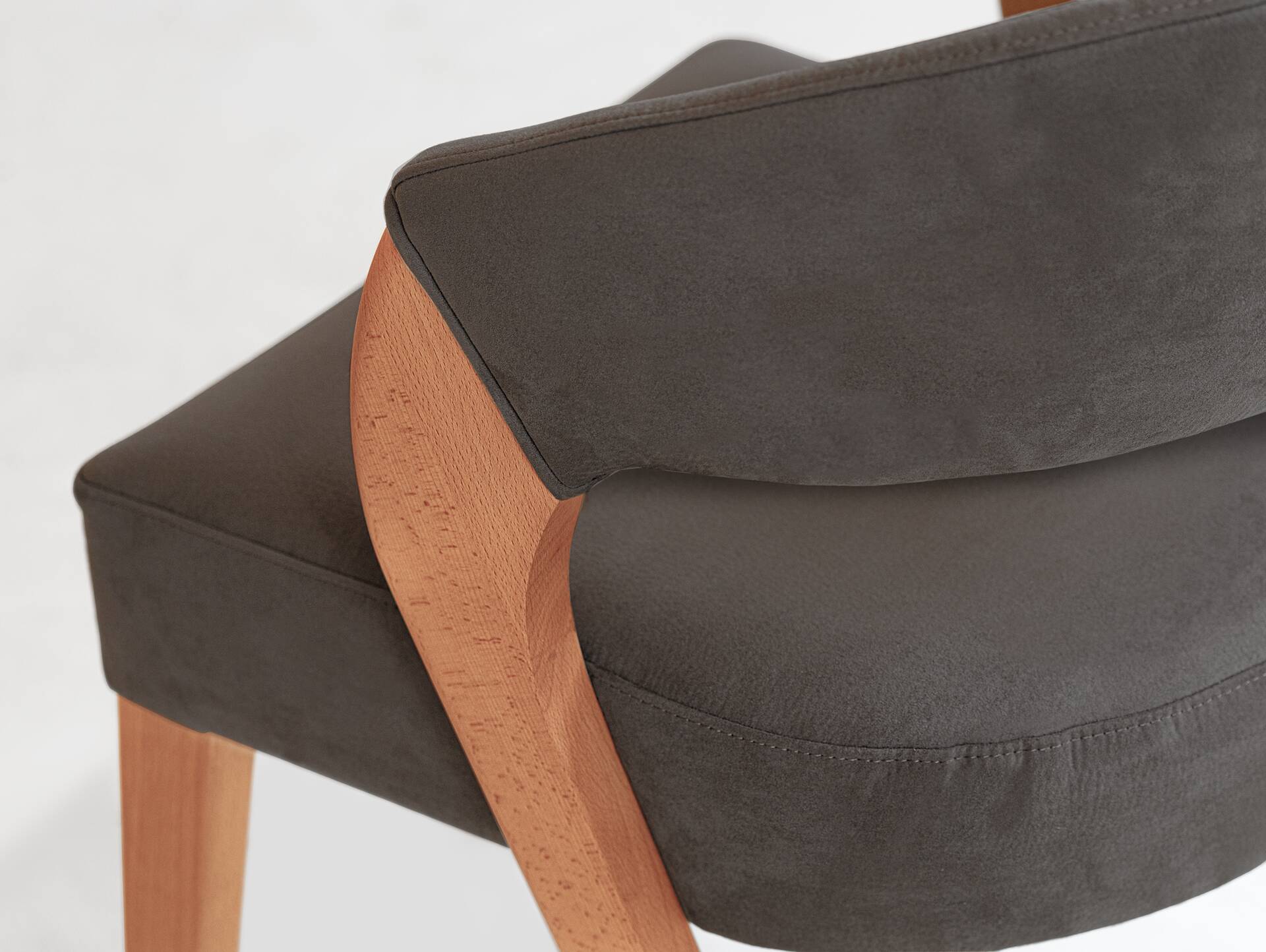 ALONA Polsterstuhl, Material Massivholz/Bezug Kunstleder Buche | espresso