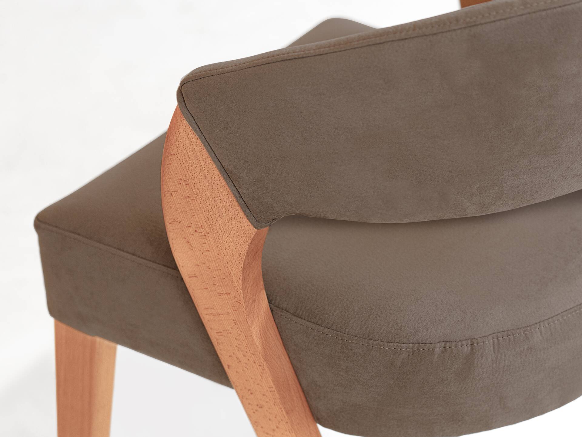 ALONA Polsterstuhl, Material Massivholz/Bezug Kunstleder Buche | nougat