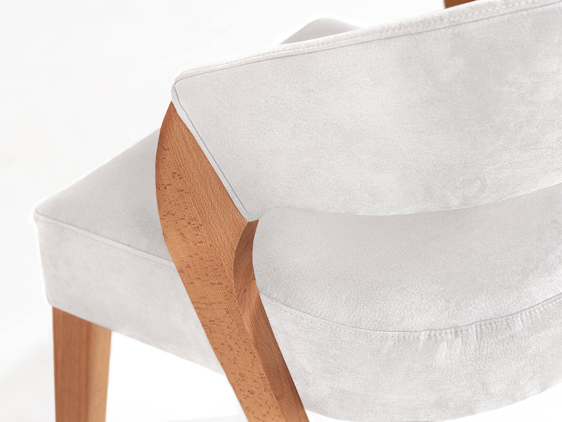 ALONA Polsterstuhl, Material Massivholz/Bezug Kunstleder Buche | silvercreme