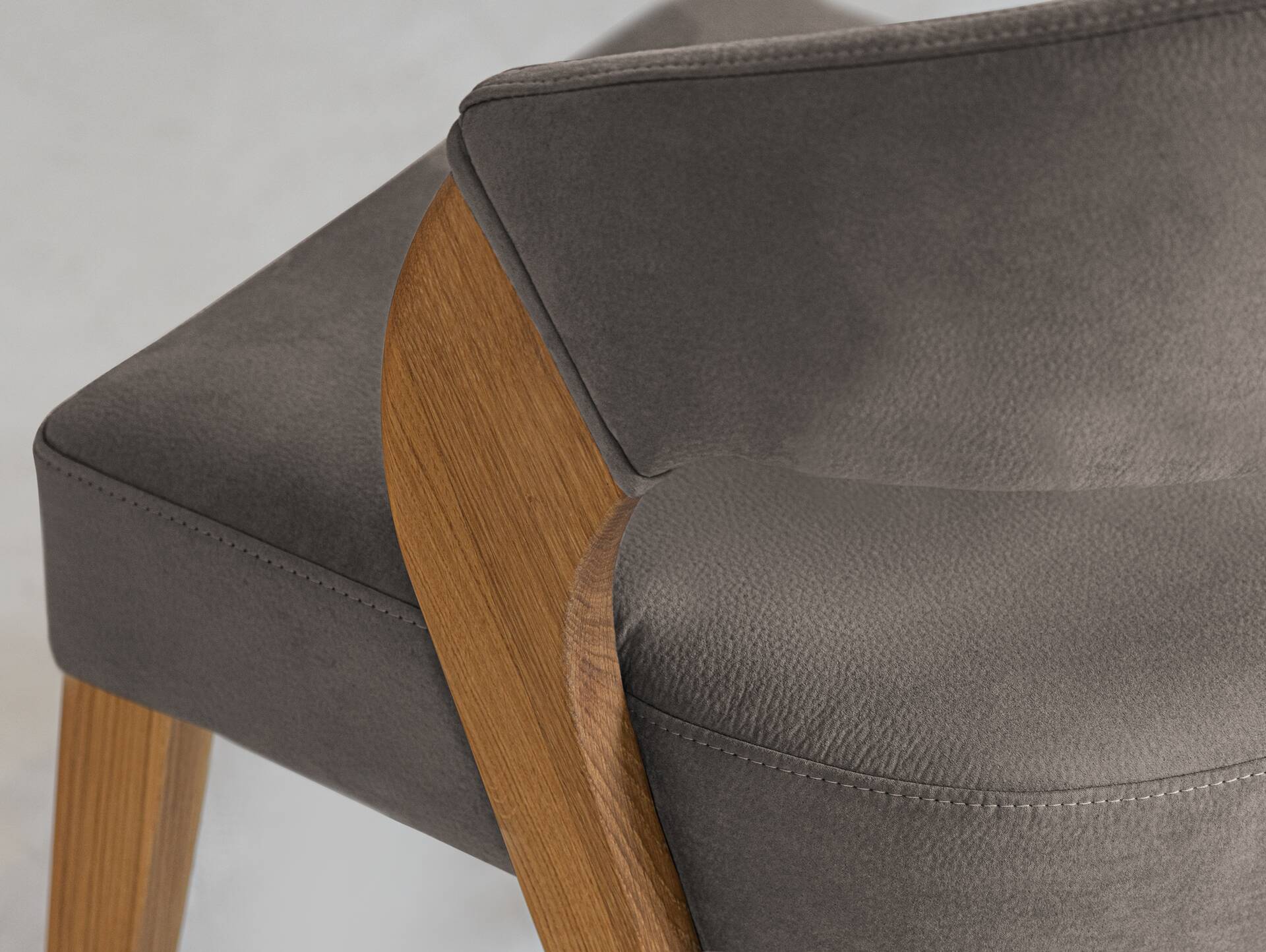 ALONA Polsterstuhl, Material Massivholz/Bezug Kunstleder Eiche | espresso