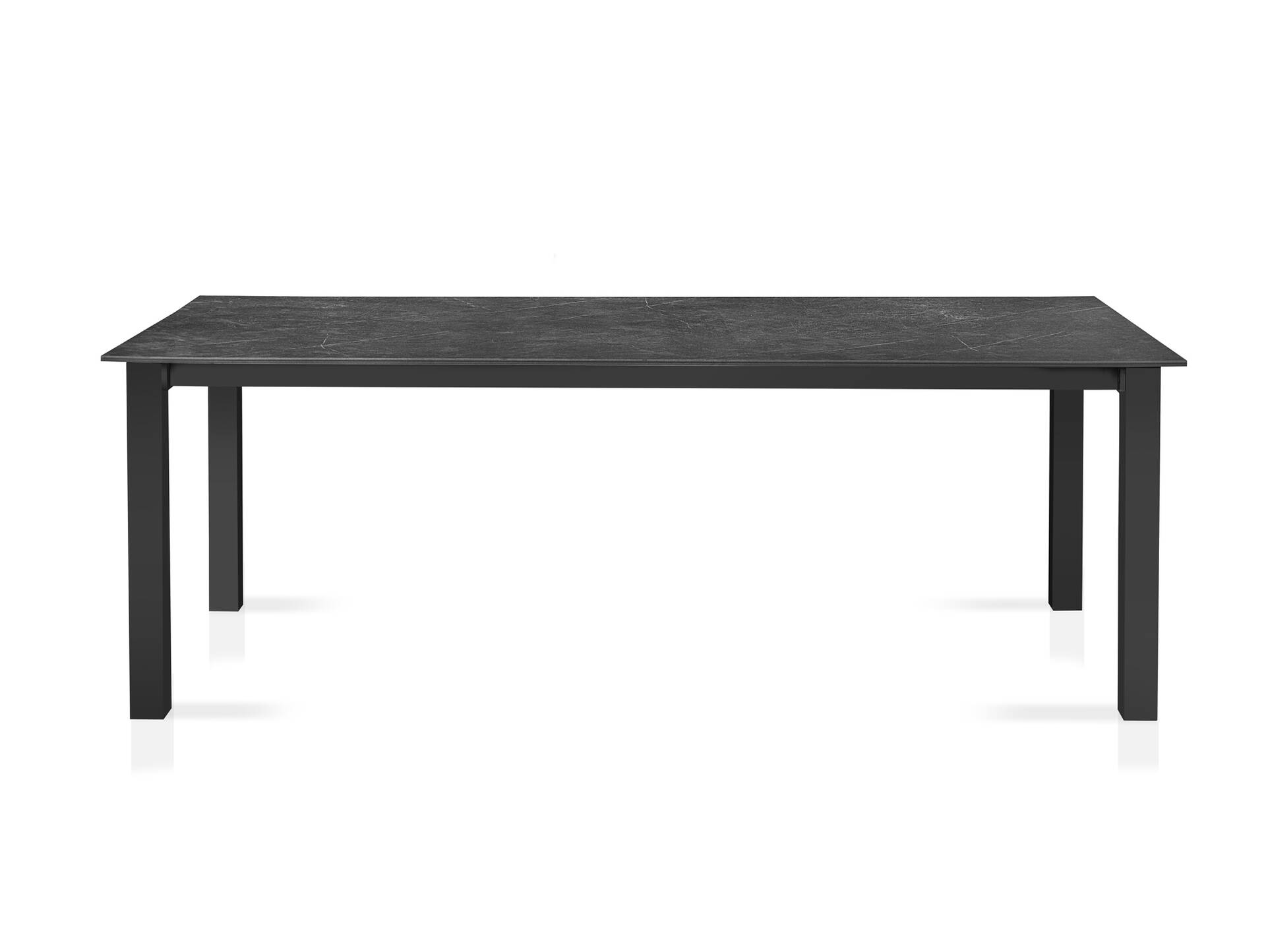 MONTARO XL Gartentisch ausziehbar, Material HPL / Metall, 210/300x100 cm Dunkelgrau