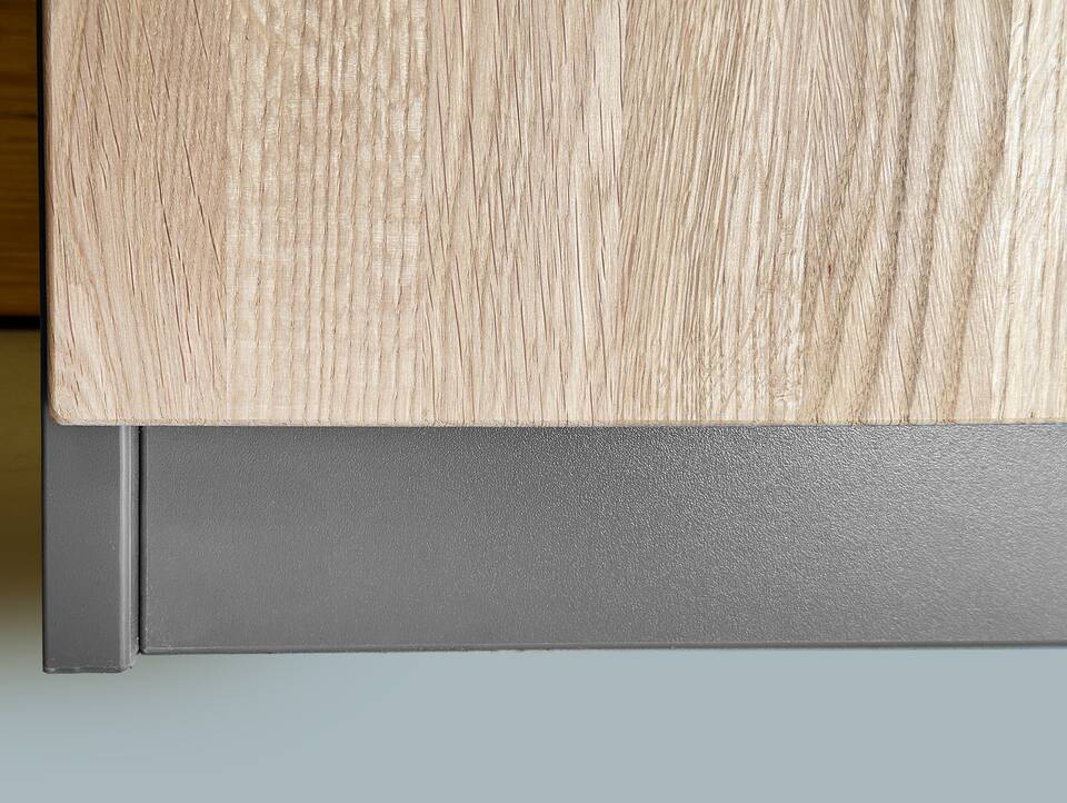 OFFICE OAK Aktenschrank V, Material teilmassiv, Eiche/graphitfarbig 