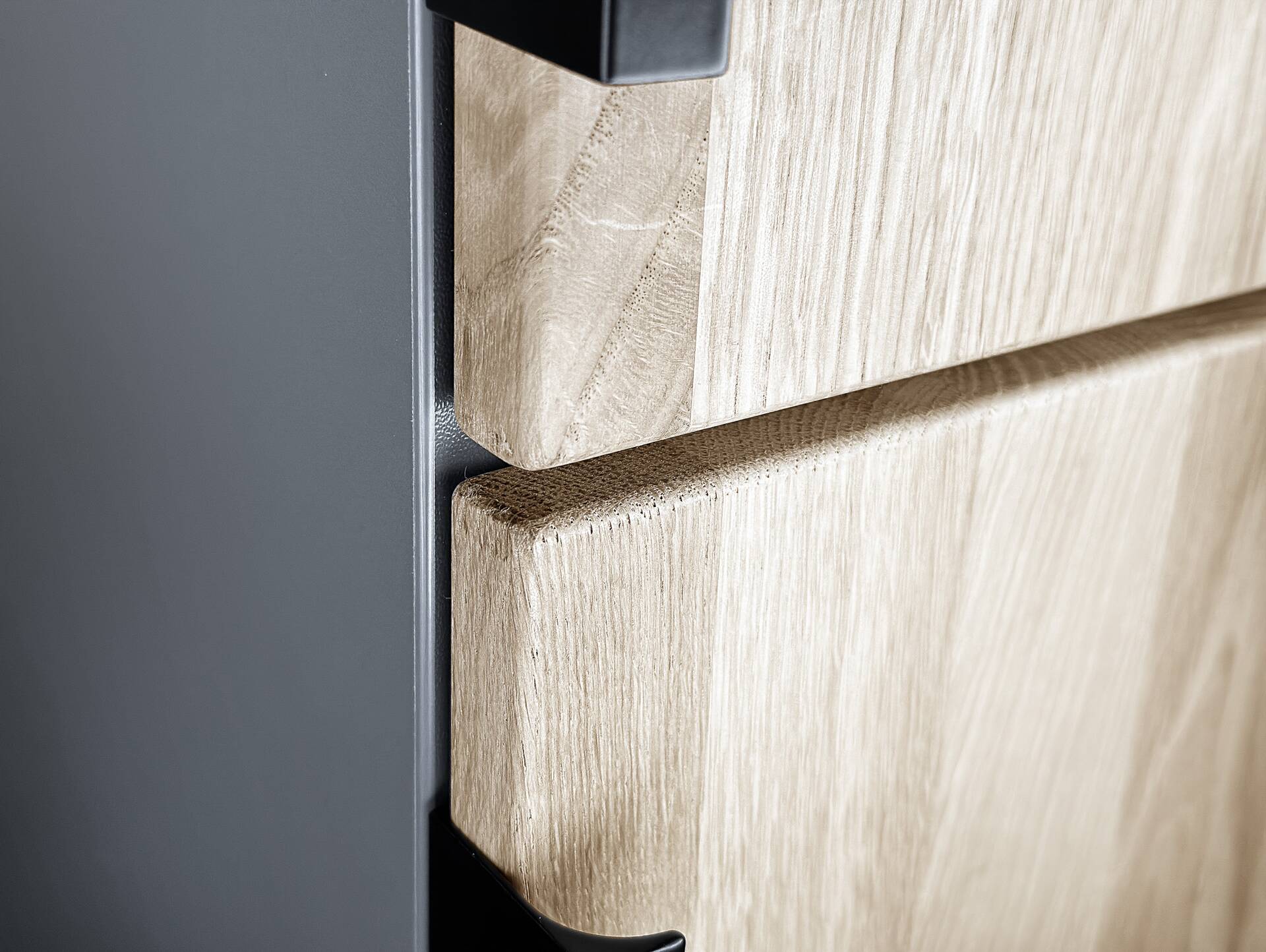 OFFICE OAK Aktenschrank IV, Material teilmassiv, Eiche/graphitfarbig Türanschlag rechts 