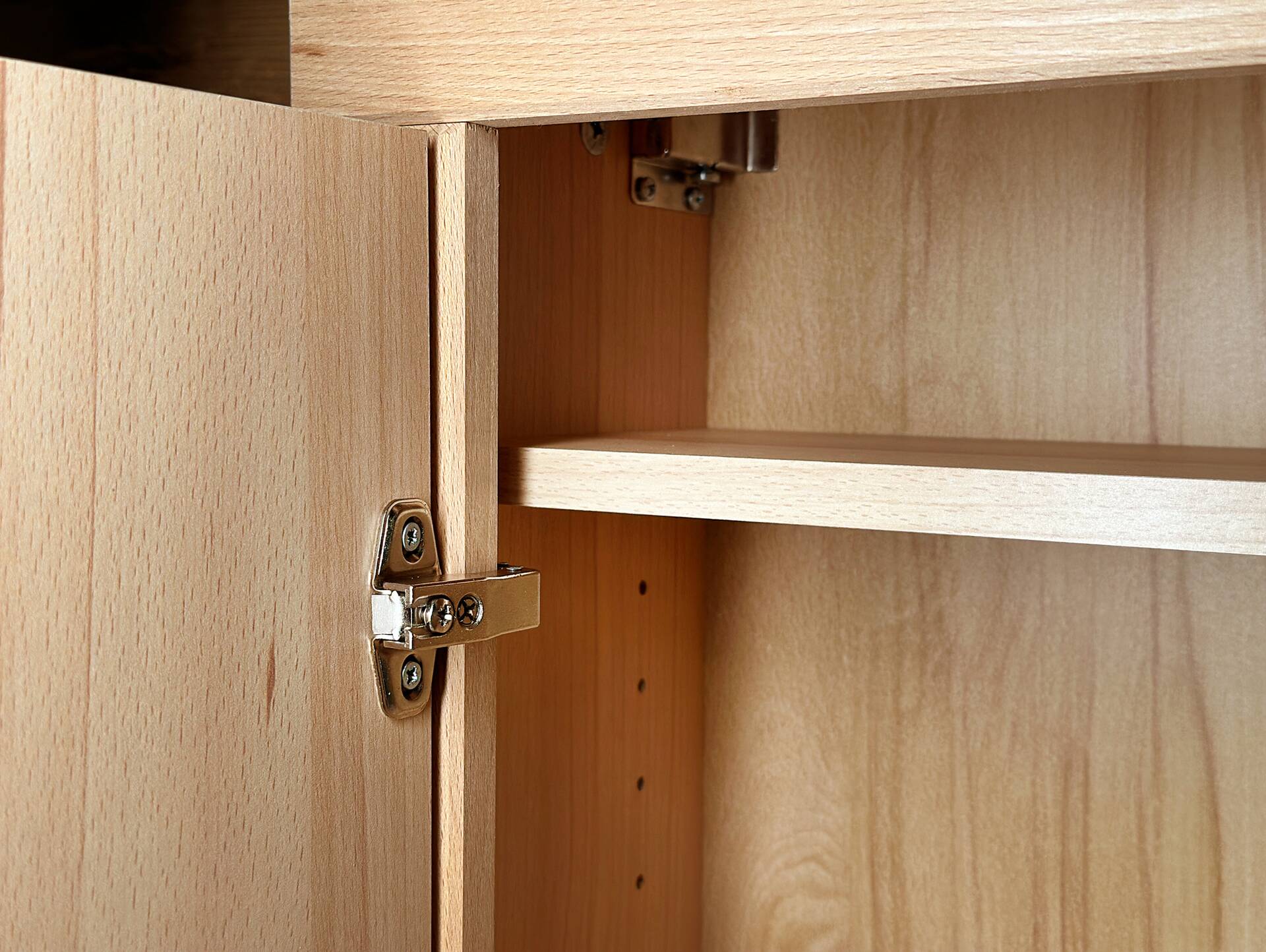 OZEANA Spiegelschrank fürs Badezimmer, Material teilmassiv Buche