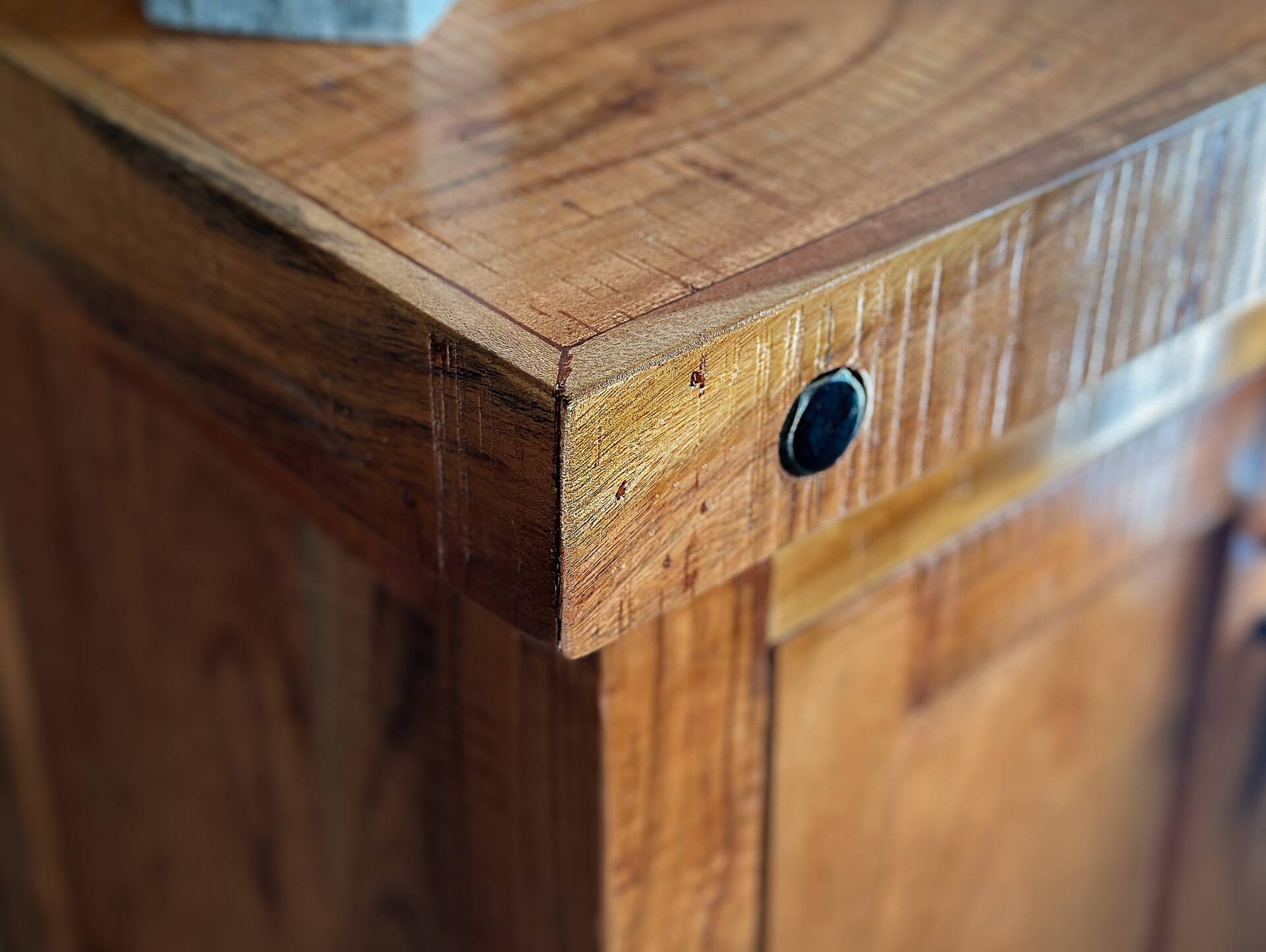 WINCHESTER Waschbeckenunterschrank I, Material Massivholz, Mango rustikal 
