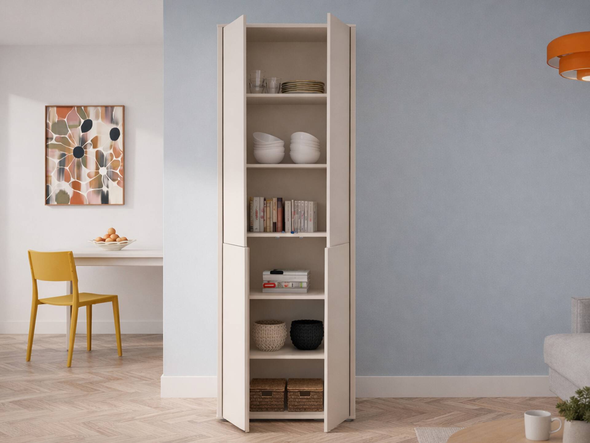 ADIAGO OFFICE Büroschrank breit, Material Dekorspanplatte, sand 