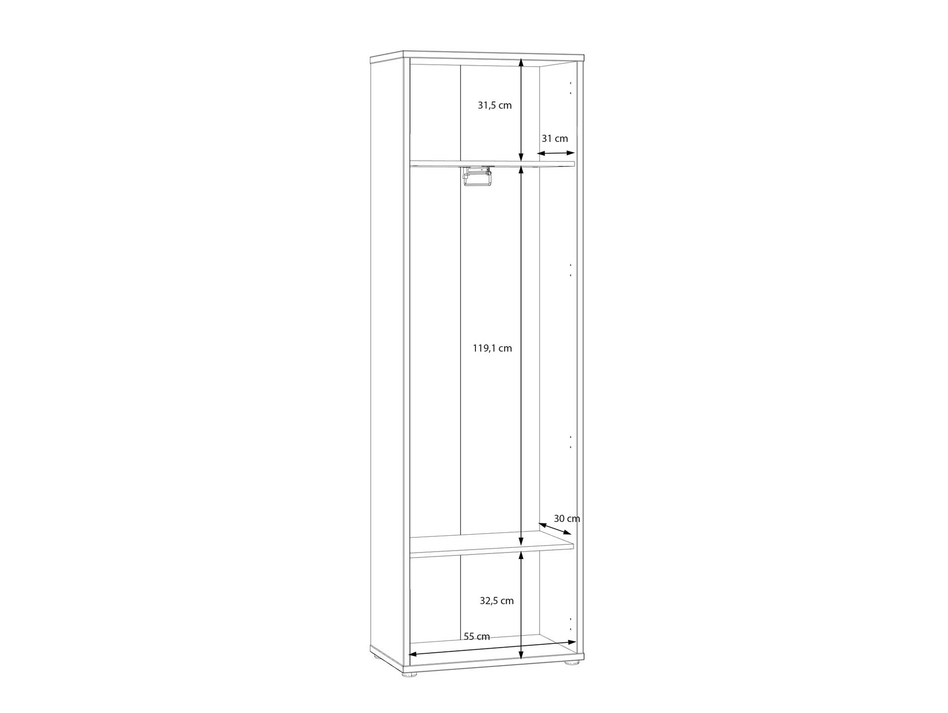 ADIAGO II Garderobenschrank; Material Spanplatte sand 