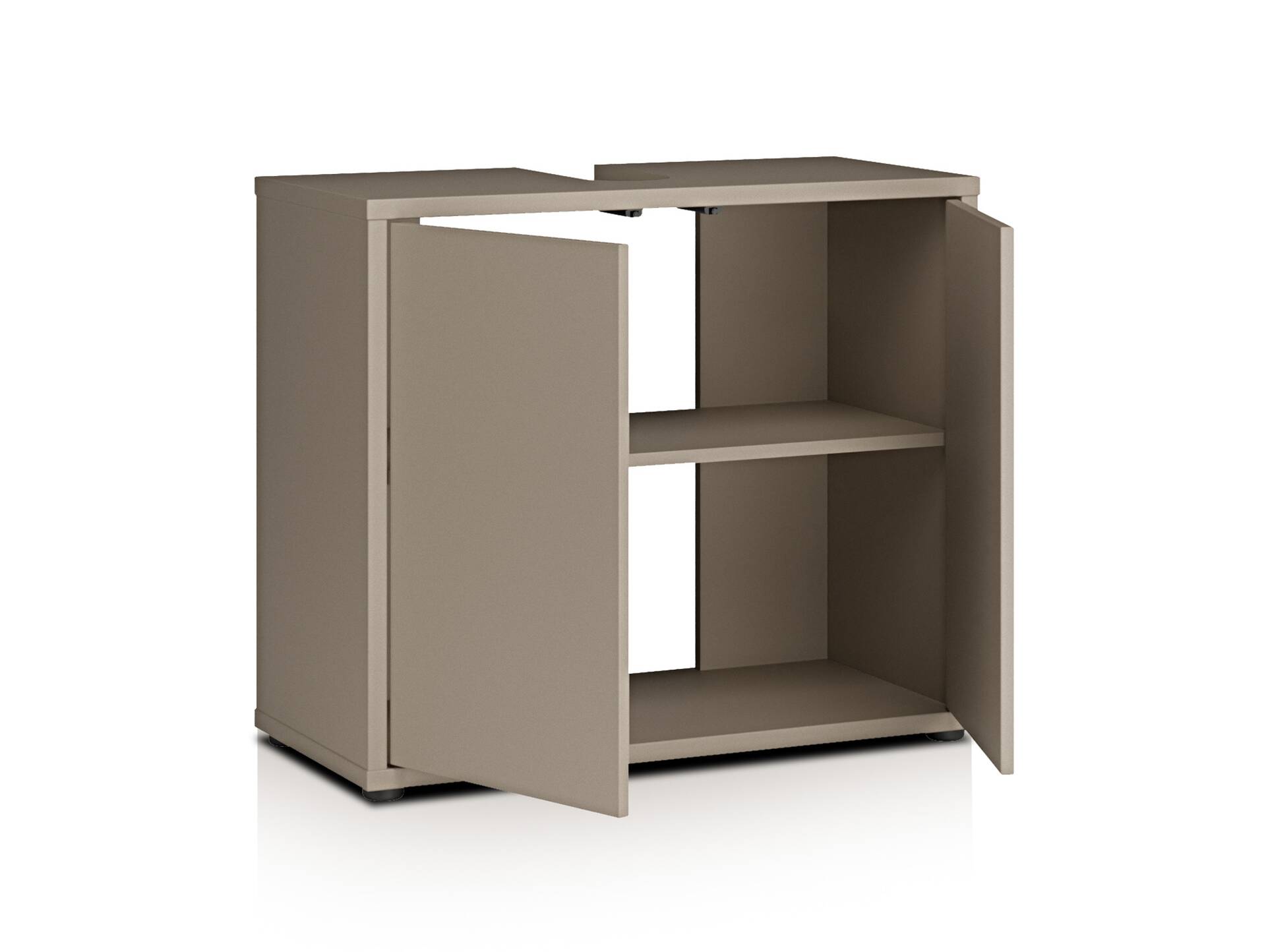 ADIAGO SPA Waschbeckenunterschrank, Material Dekorspanplatte, taupe 