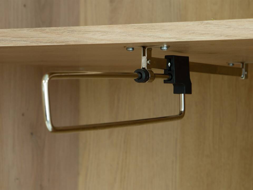 MANATI Garderobenkombi, Material Dekorspanplatte, Artisan eichefarbig/schwarz 