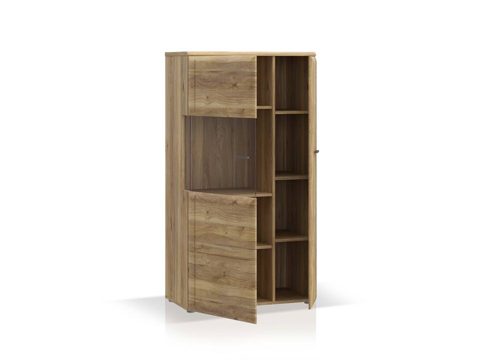 AURELIO Vitrine L, Material Dekorspanplatte, Mauvella Eiche Nachbildung 