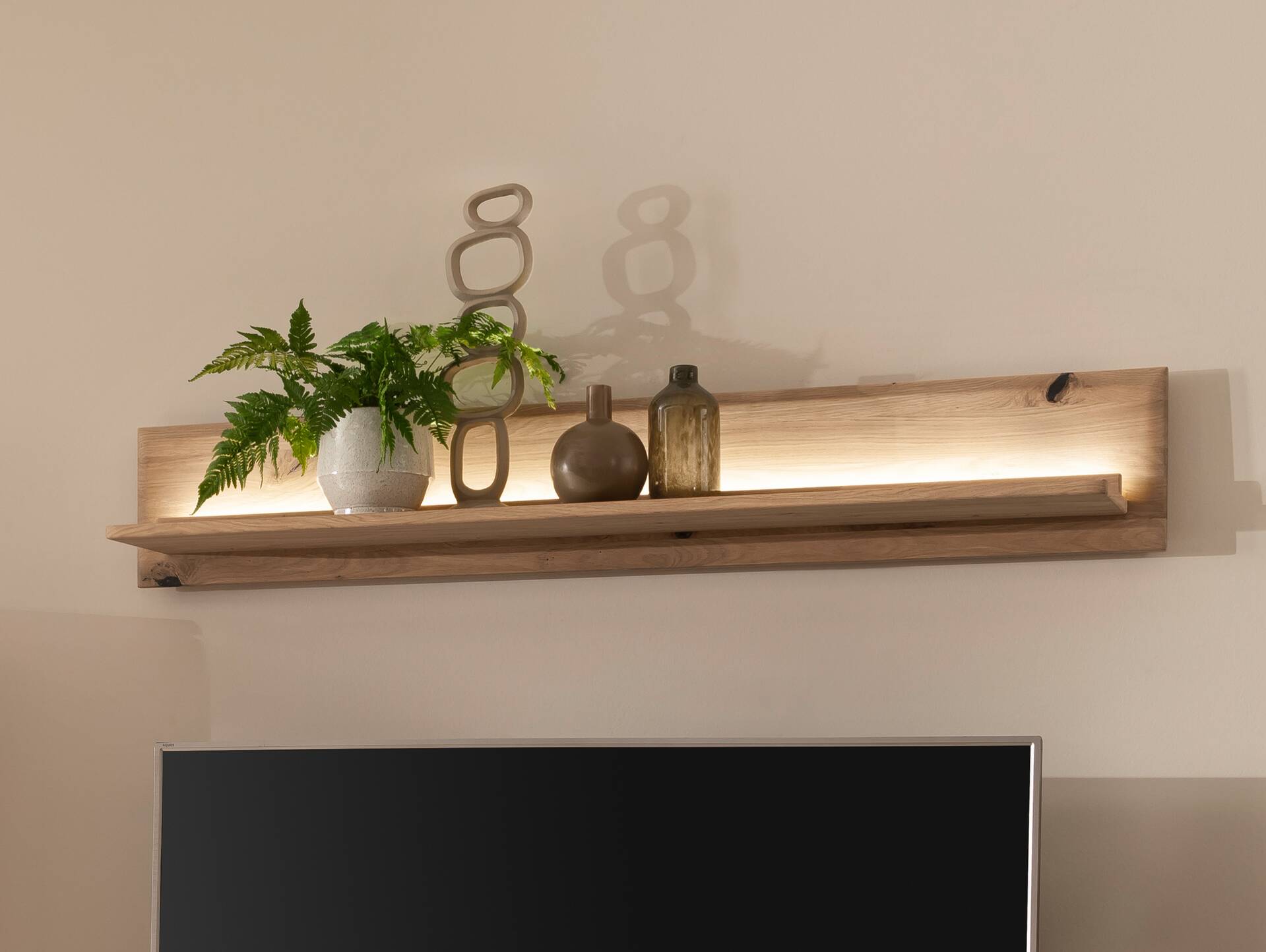 ASKARO Wandboard, Material Teilmassiv, Balkeneiche geölt 