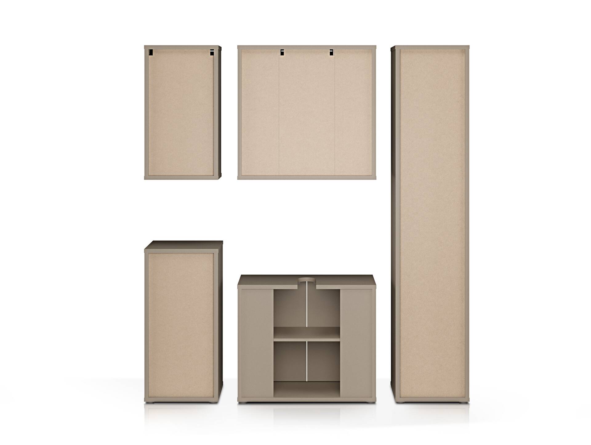 ADIAGO SPA Badezimmerset, Material Dekorspanplatte, taupe 
