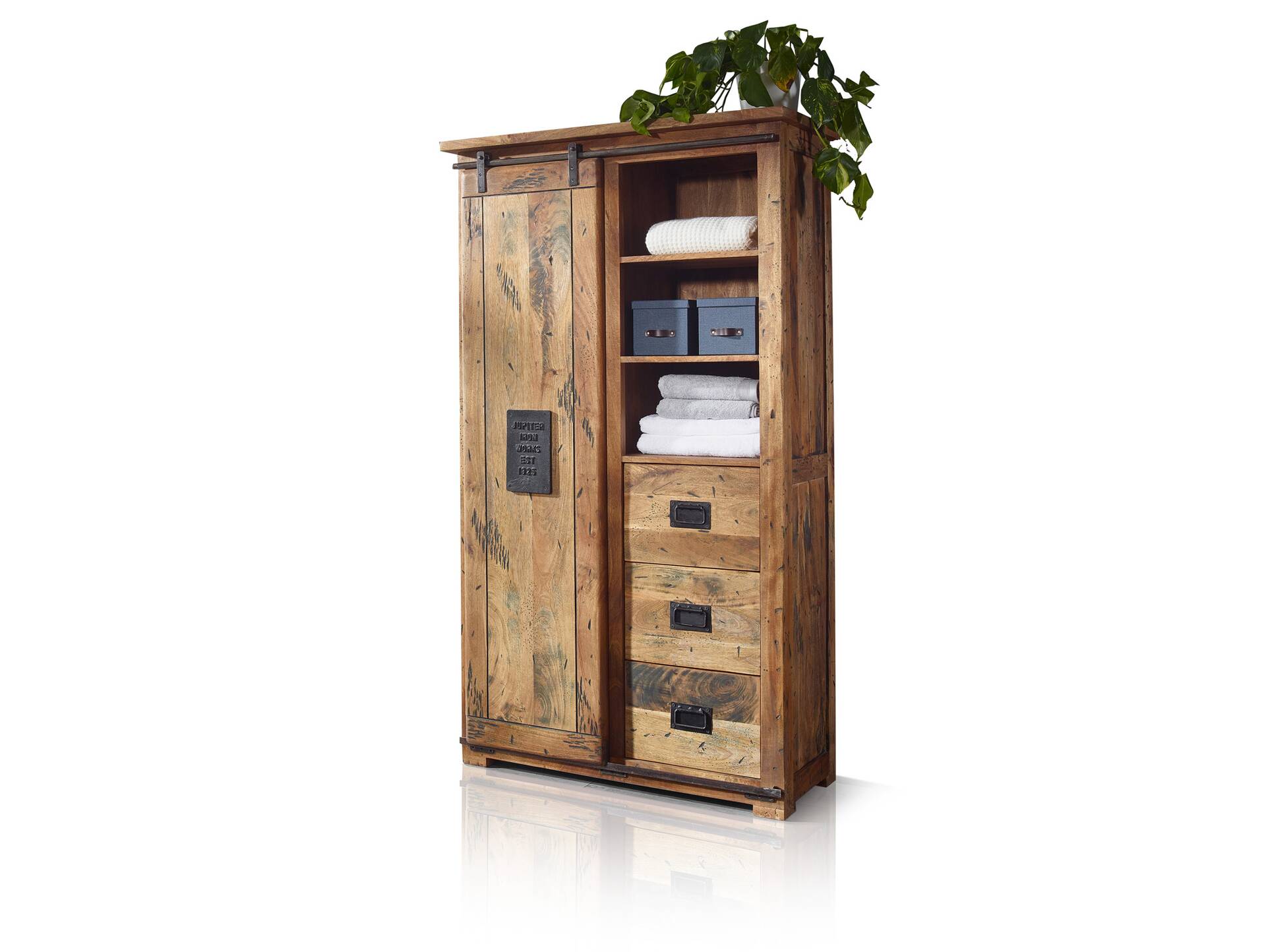 BRISTOL Highboard II, Material Massivholz, Mango rustikal 