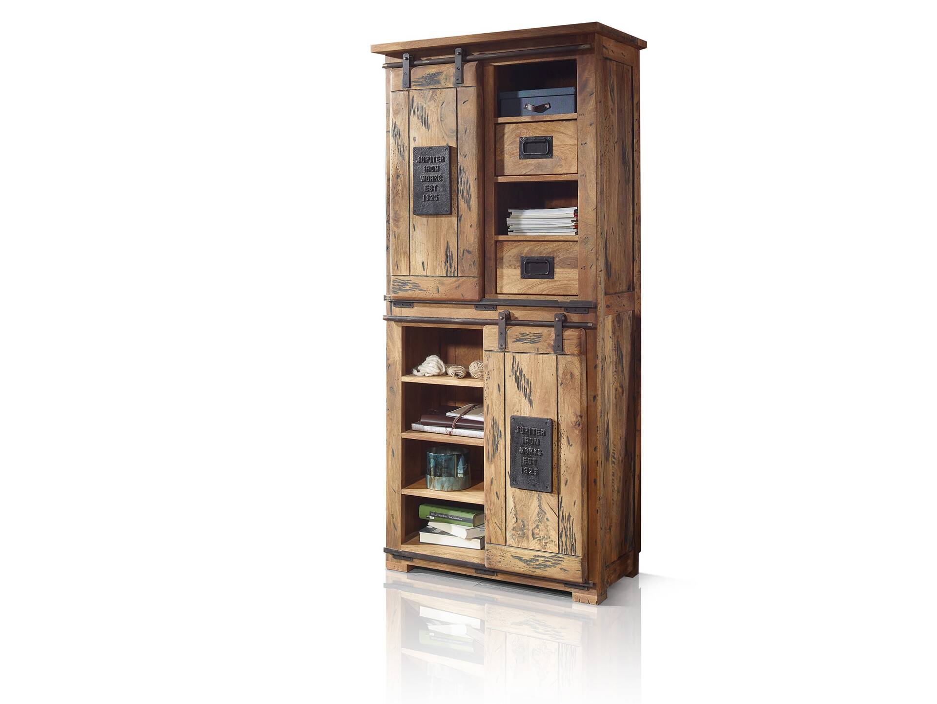 BRISTOL Highboard III, Material Massivholz, Mango rustikal 