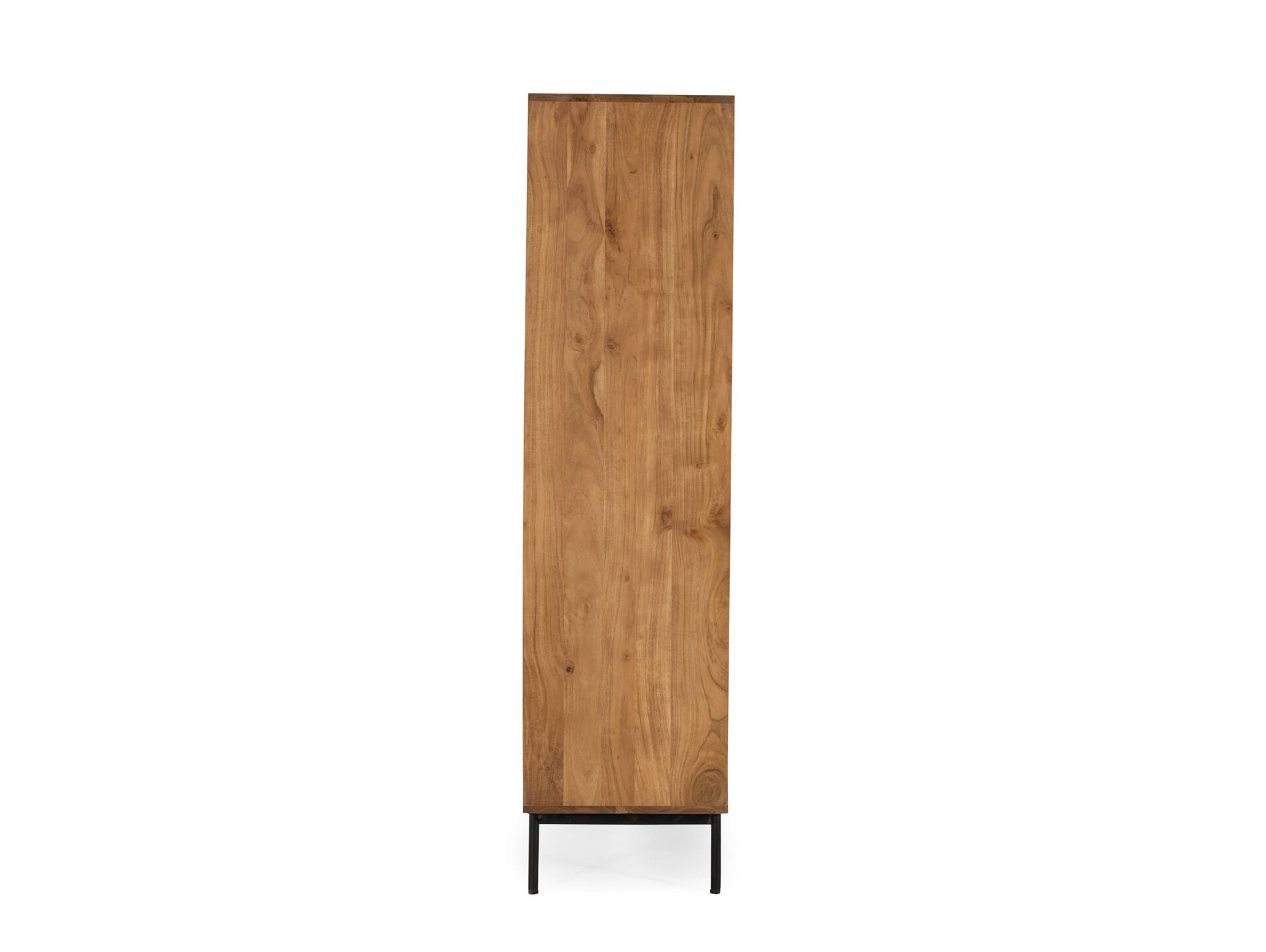 CATANDO Highboard, Material Massivholz, Akazie honigfarben/Abs. schwarz 